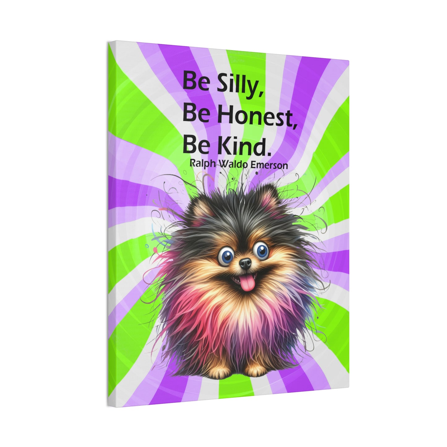 Canvas Art - Inspiring - Be Silly, Be Honest, Be Kind - Dog 02