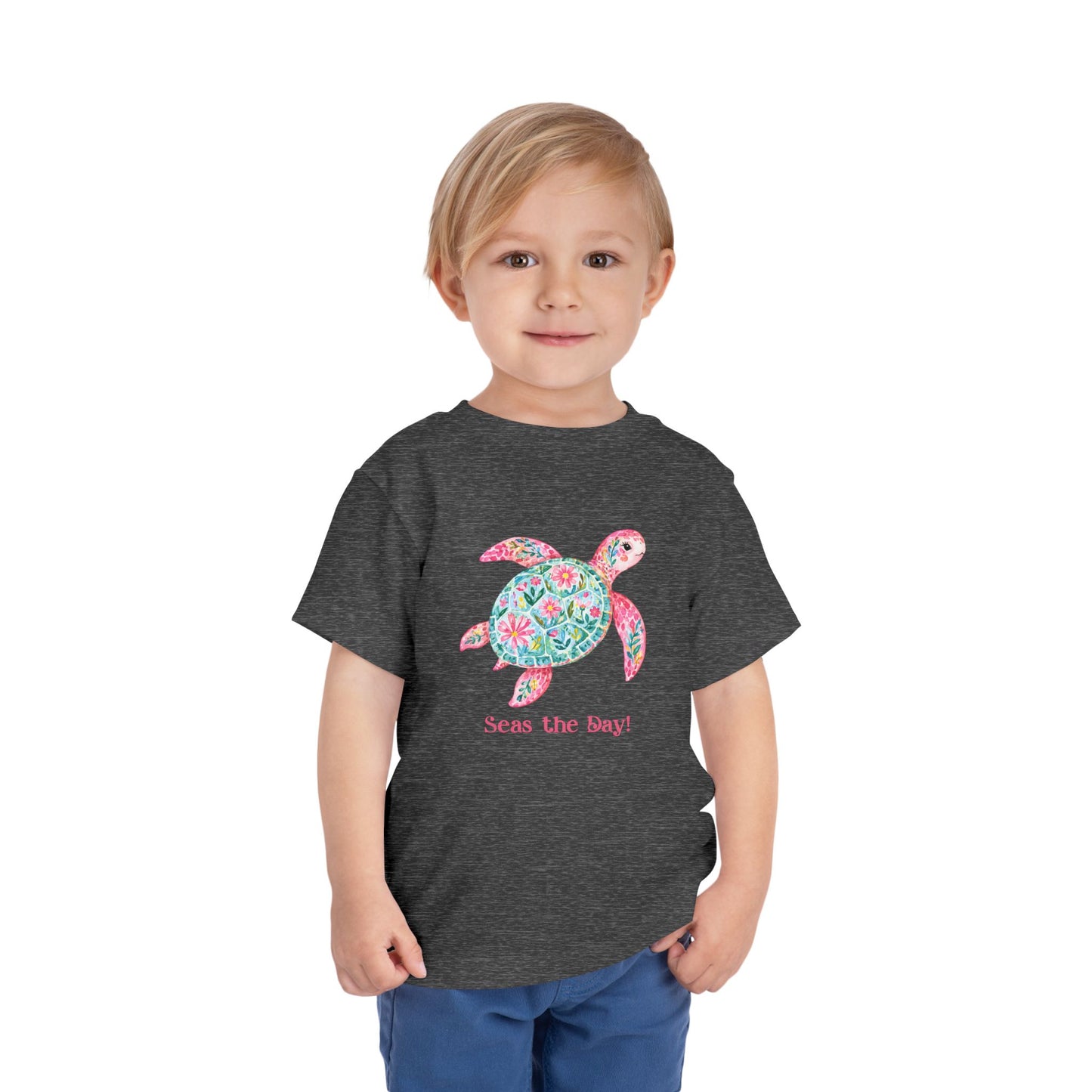 Toddler Tee - Animal - Seas the Day Turtle (01)