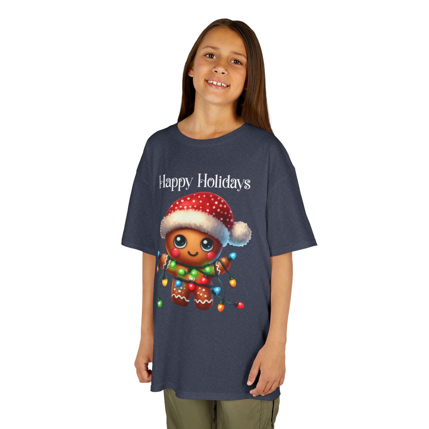 Child Tee - Christmas - Gingerbread - Happy Holidays (02a)