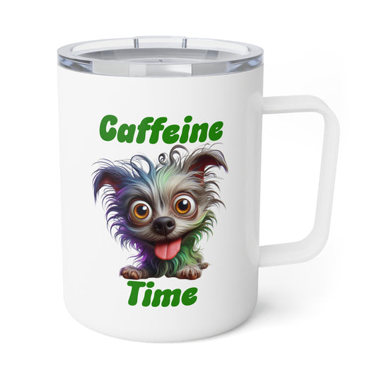 Insulated Coffee Mug - Caffeine Time with dog (3)
