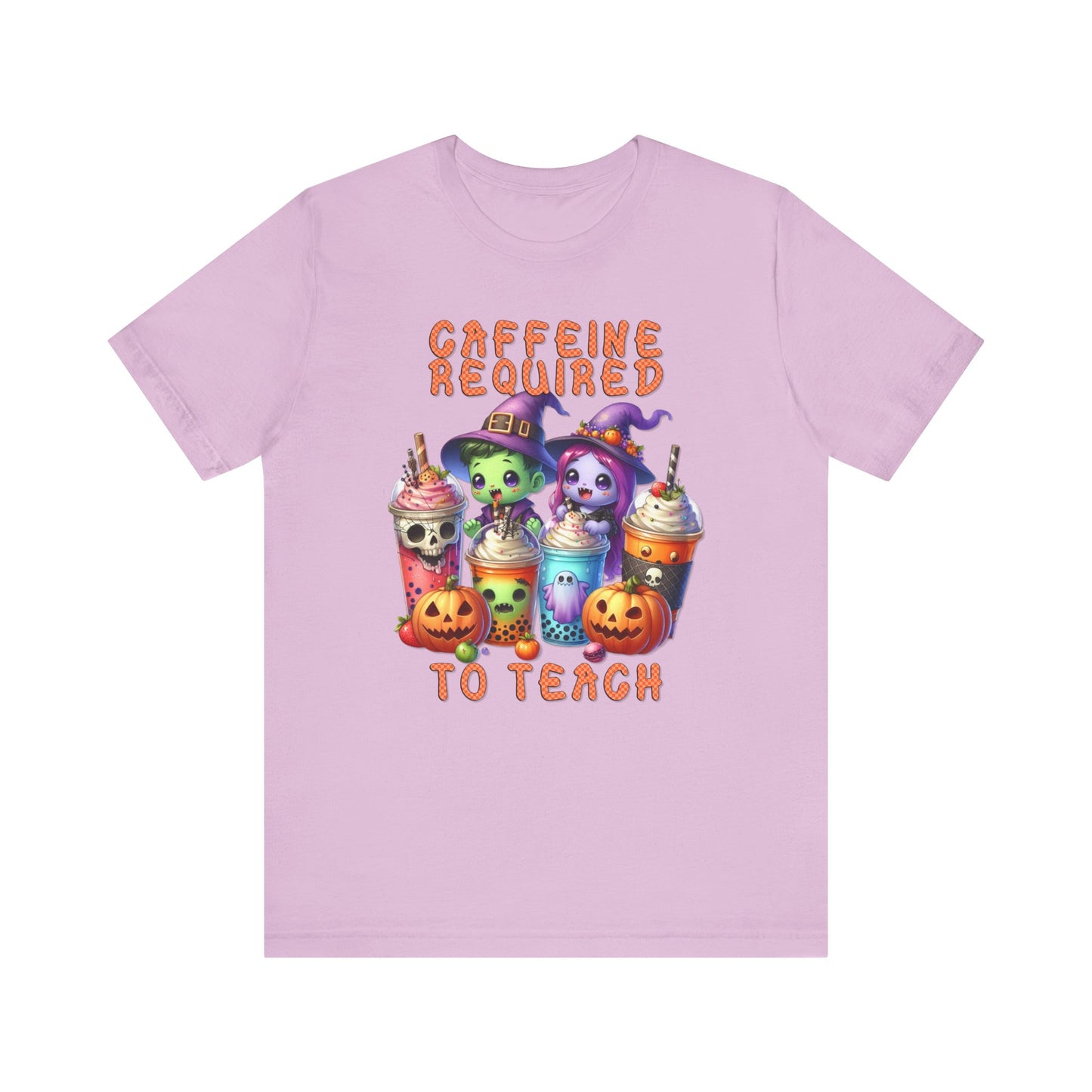 T-Shirt - Teacher / Halloween - Caffeine required to teach (01a)