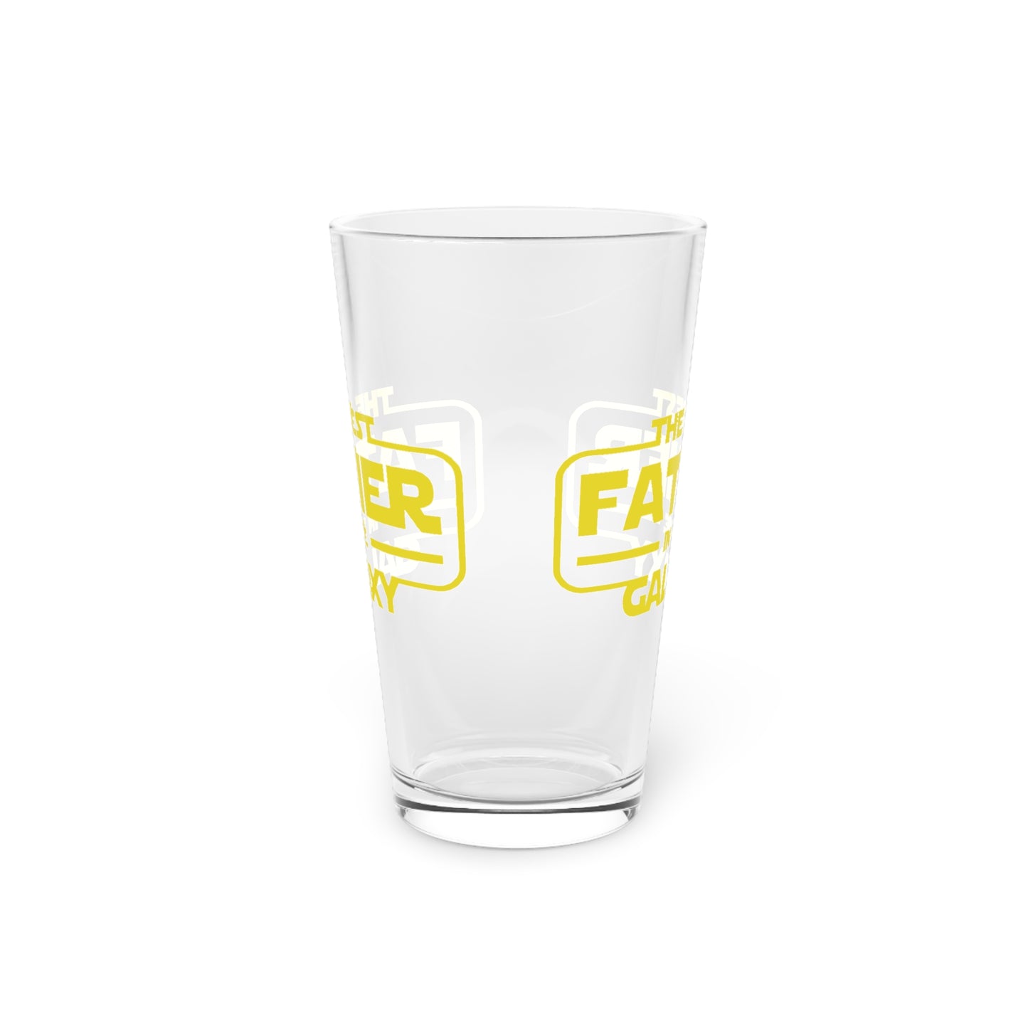 Pint Glass, 16oz - Dad - Best Father in Galaxy (1)