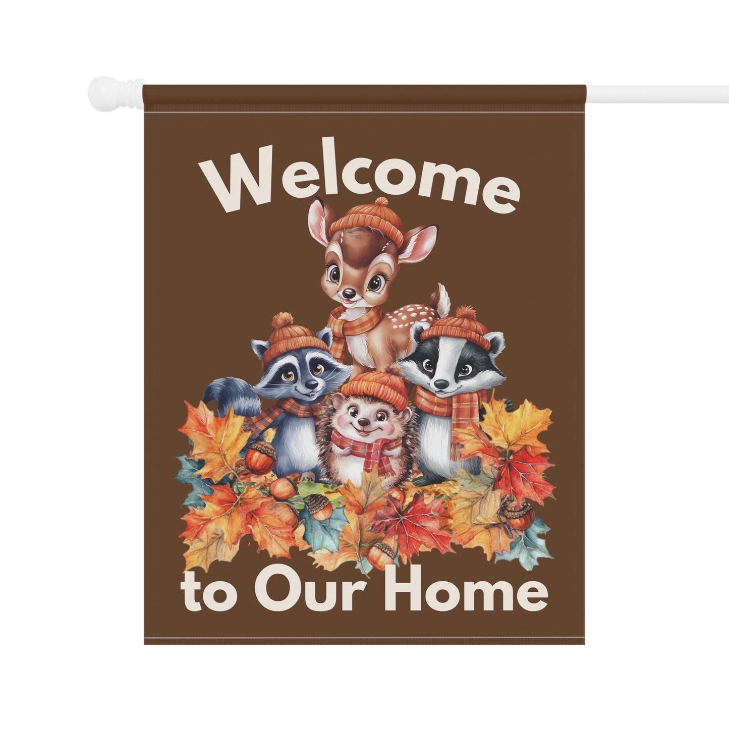 Garden Flag - Autumn -  Welcome Autumn Animals (01a)