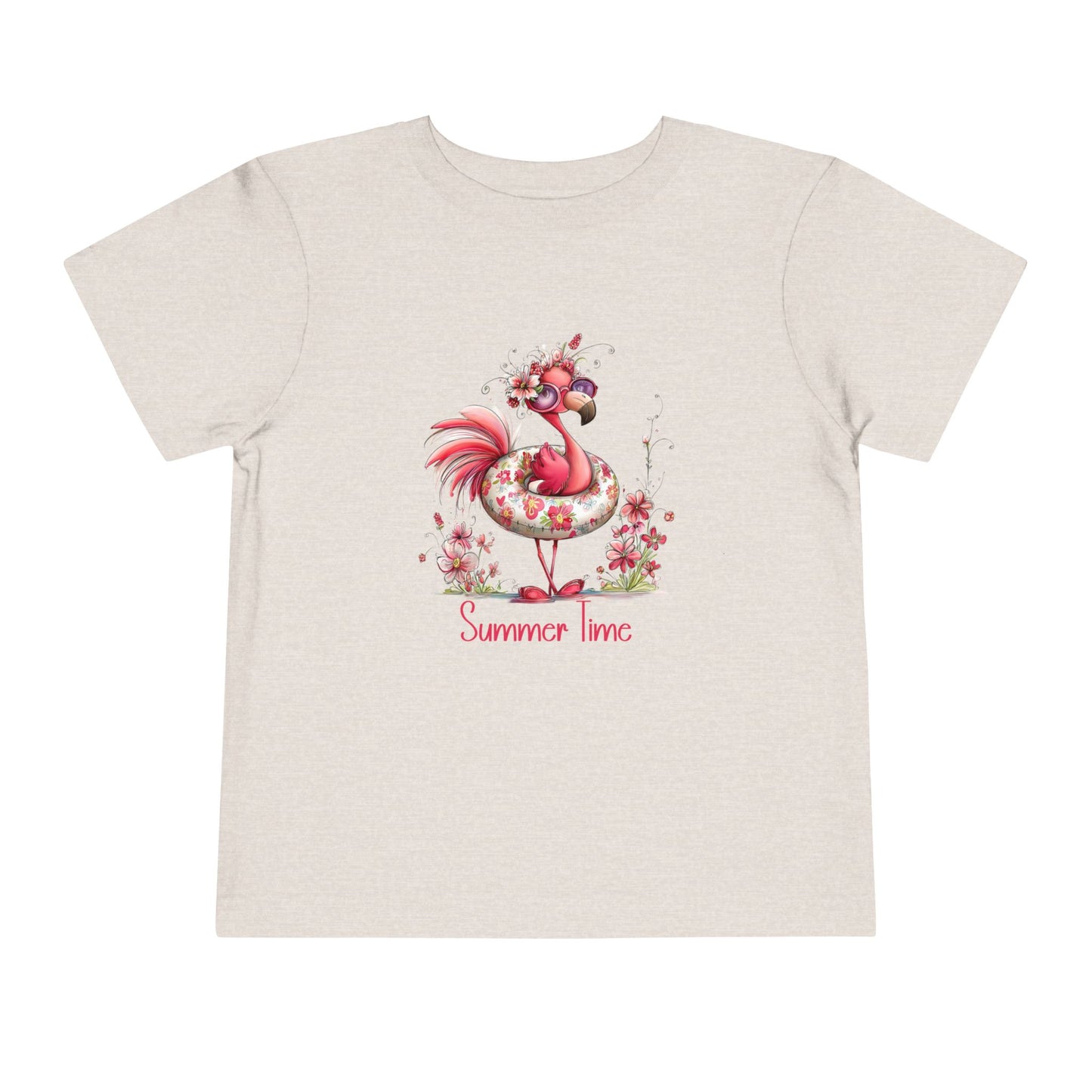 Toddler Tee - Animal - Flamingo - Summer Time (01)