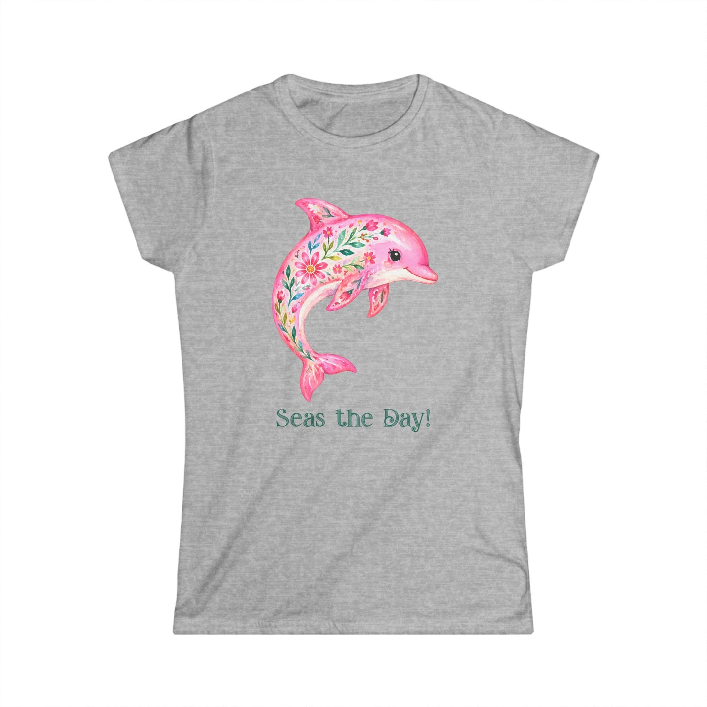 Female T-Shirt - Animal - Seas the Day Dolphin (01)