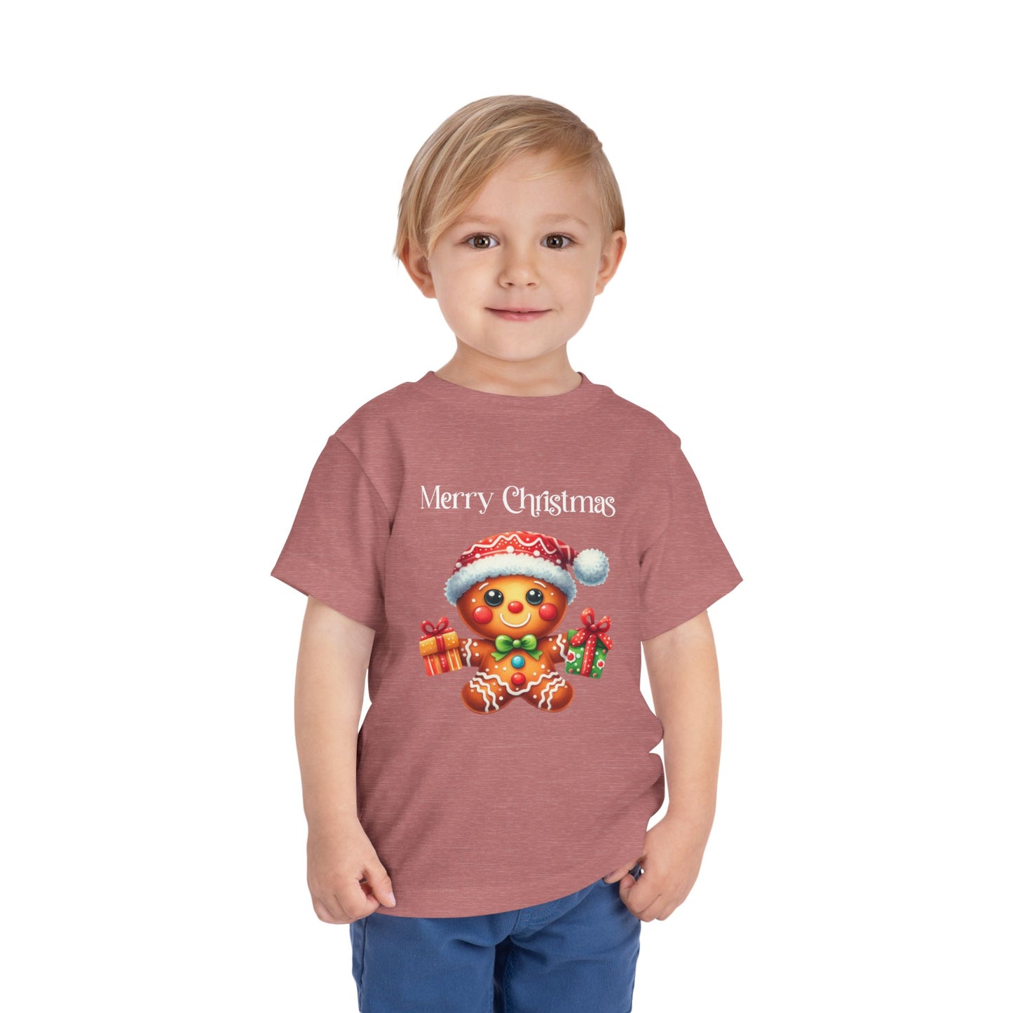 Toddler Tee - Christmas - Gingerbread - Merry Christmas (01a)