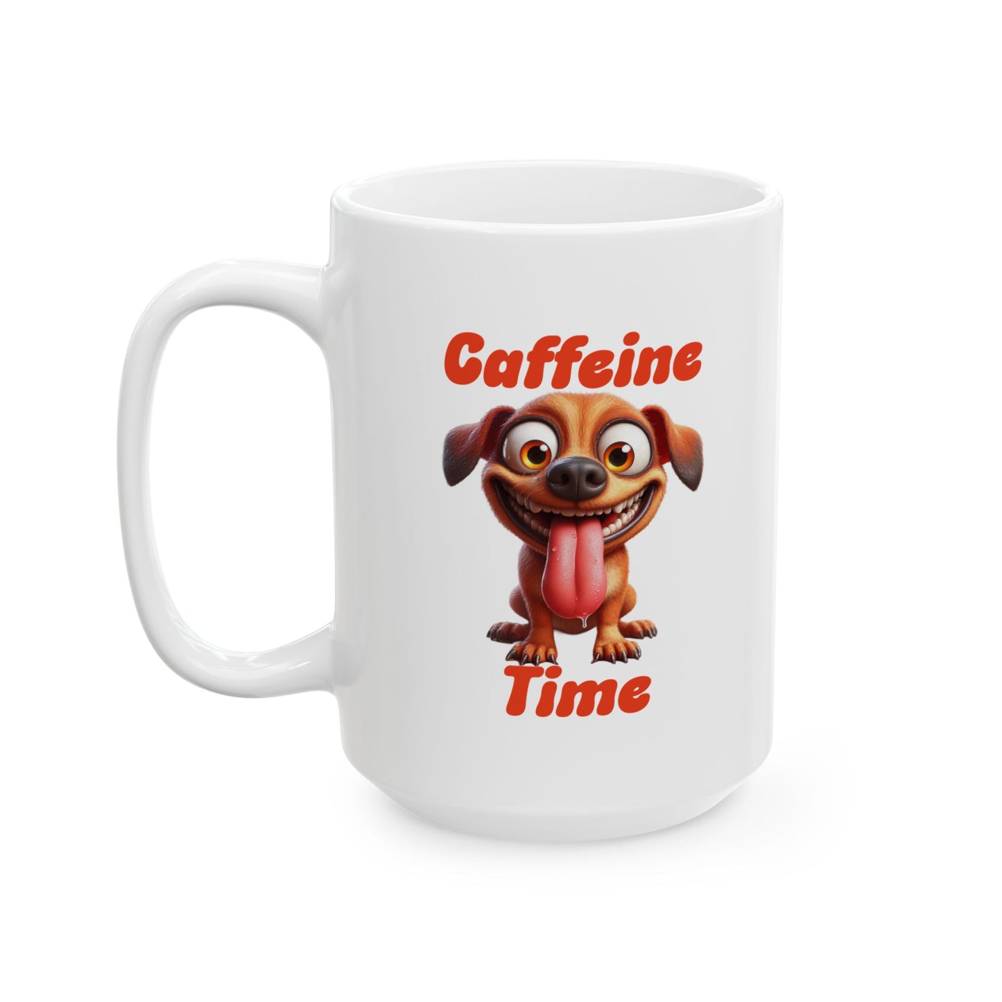 Ceramic Mug - Caffeine Time with dog (2)