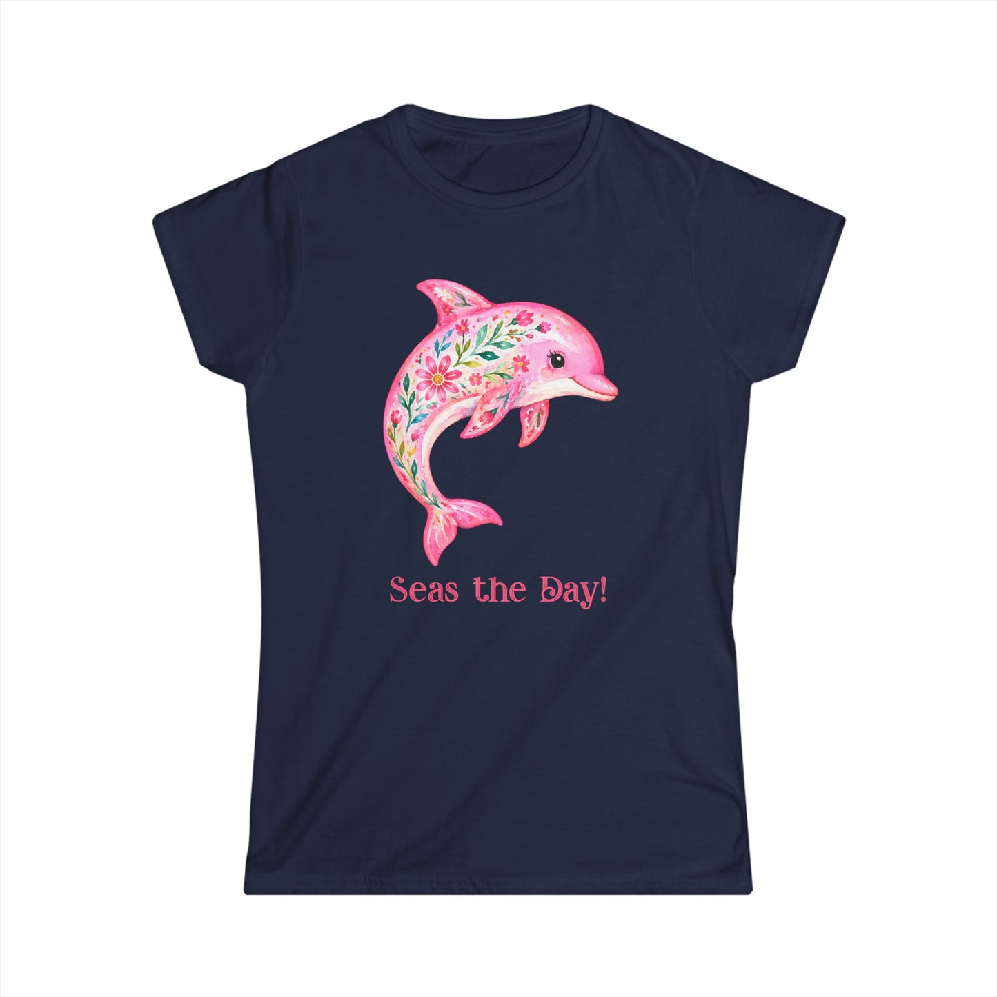 Female T-Shirt - Animal - Seas the Day Dolphin (01)