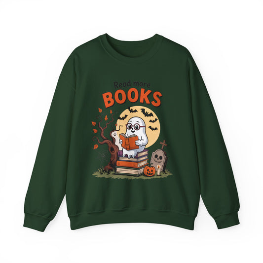 Sweatshirt - Teacher / Halloween - Read More Books (1a)