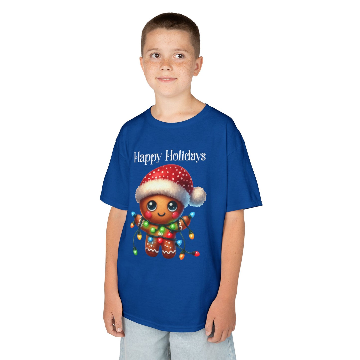 Child Tee - Christmas - Gingerbread - Happy Holidays (02a)