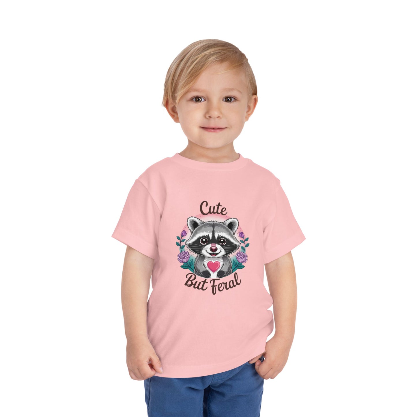 Toddler Tee - Animal / Racoon - Cute but Feral (01)
