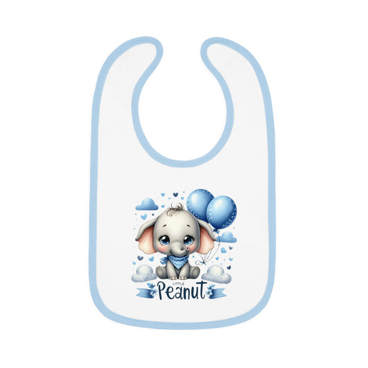 Baby Bib - - Adorable Grey Elephant Design for Baby Boys (1)