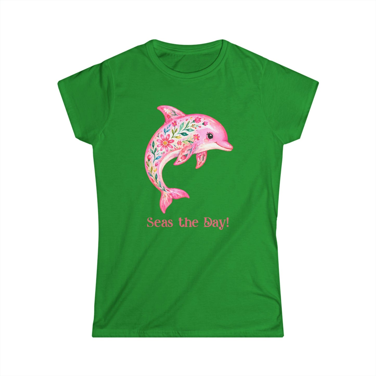Female T-Shirt - Animal - Seas the Day Dolphin (01)