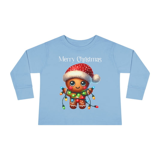 Toddler LS Tee - Christmas - Gingerbread - Merry Christmas (02a)