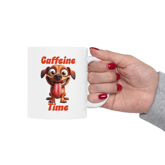 Ceramic Mug - Caffeine Time with dog (2)