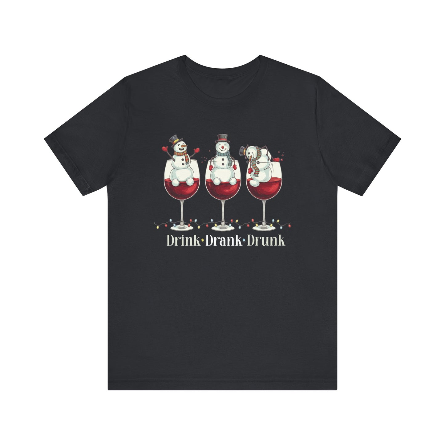 T-shirt - Christmas - Wine Snowmen (01)