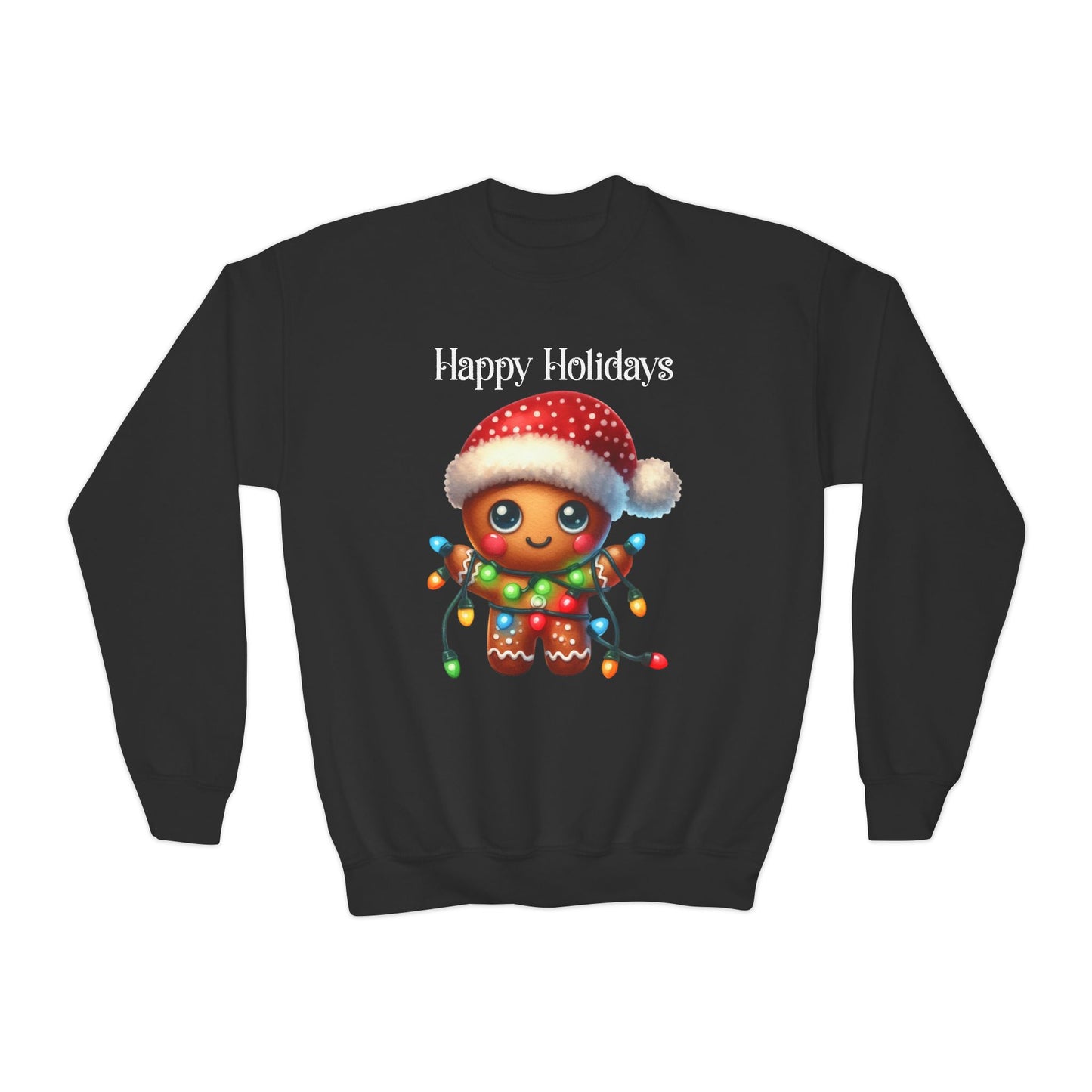 Child Sweatshirt - Christmas - Gingerbread - Happy Holidays (02a)