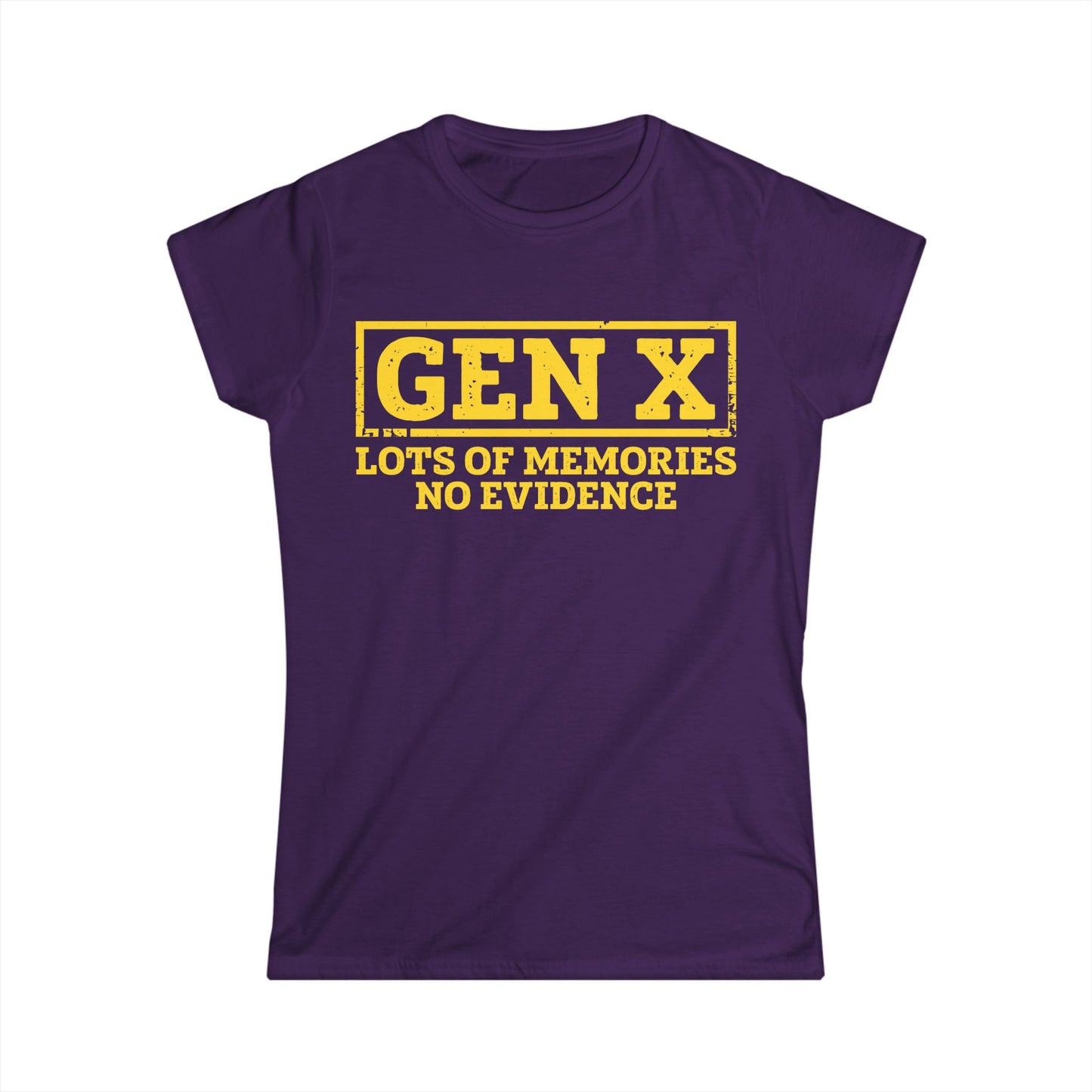 Female T-Shirt - Sassy  - GenX No Memories (01-yellow)