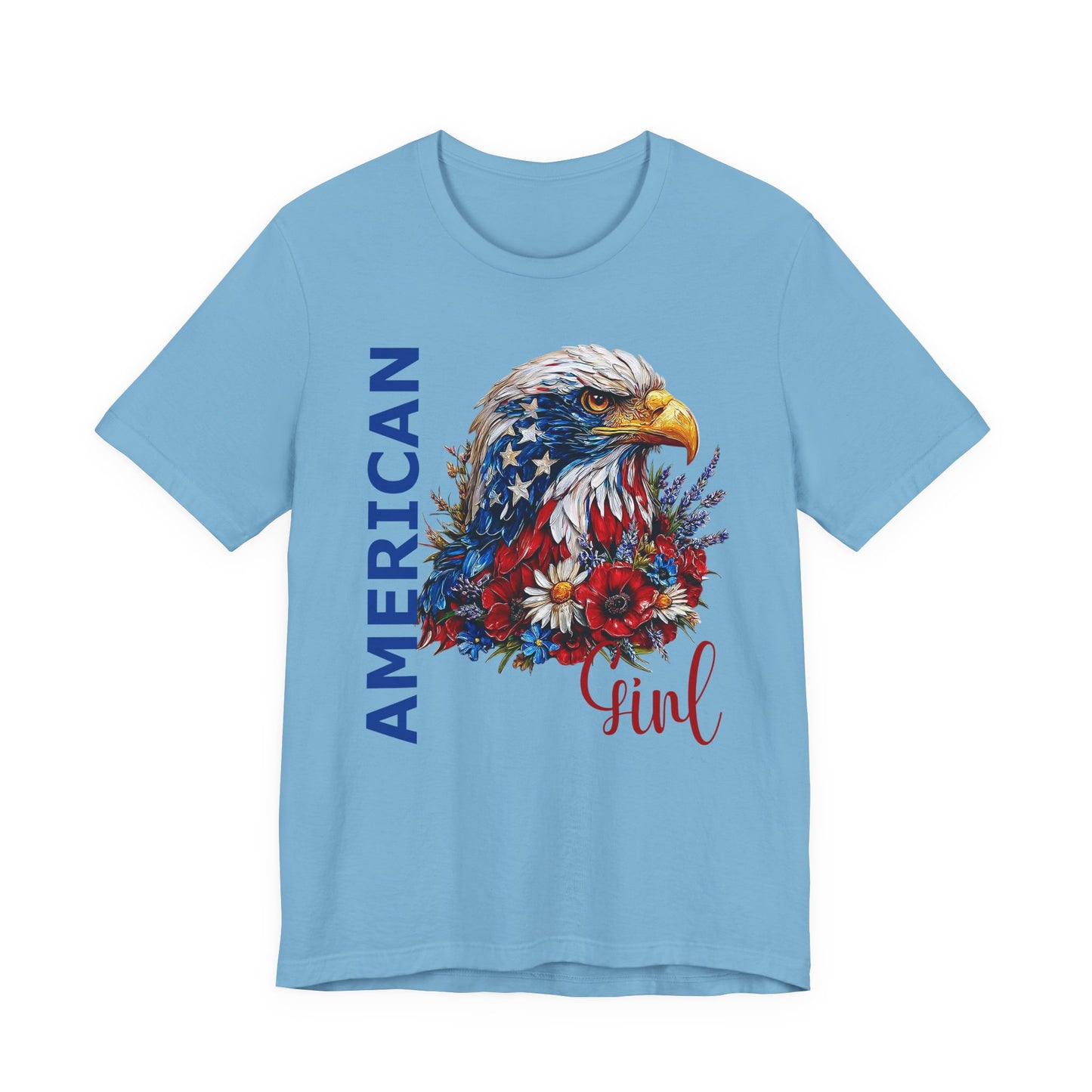 T-Shirt - American - American Girl with Eagle 01