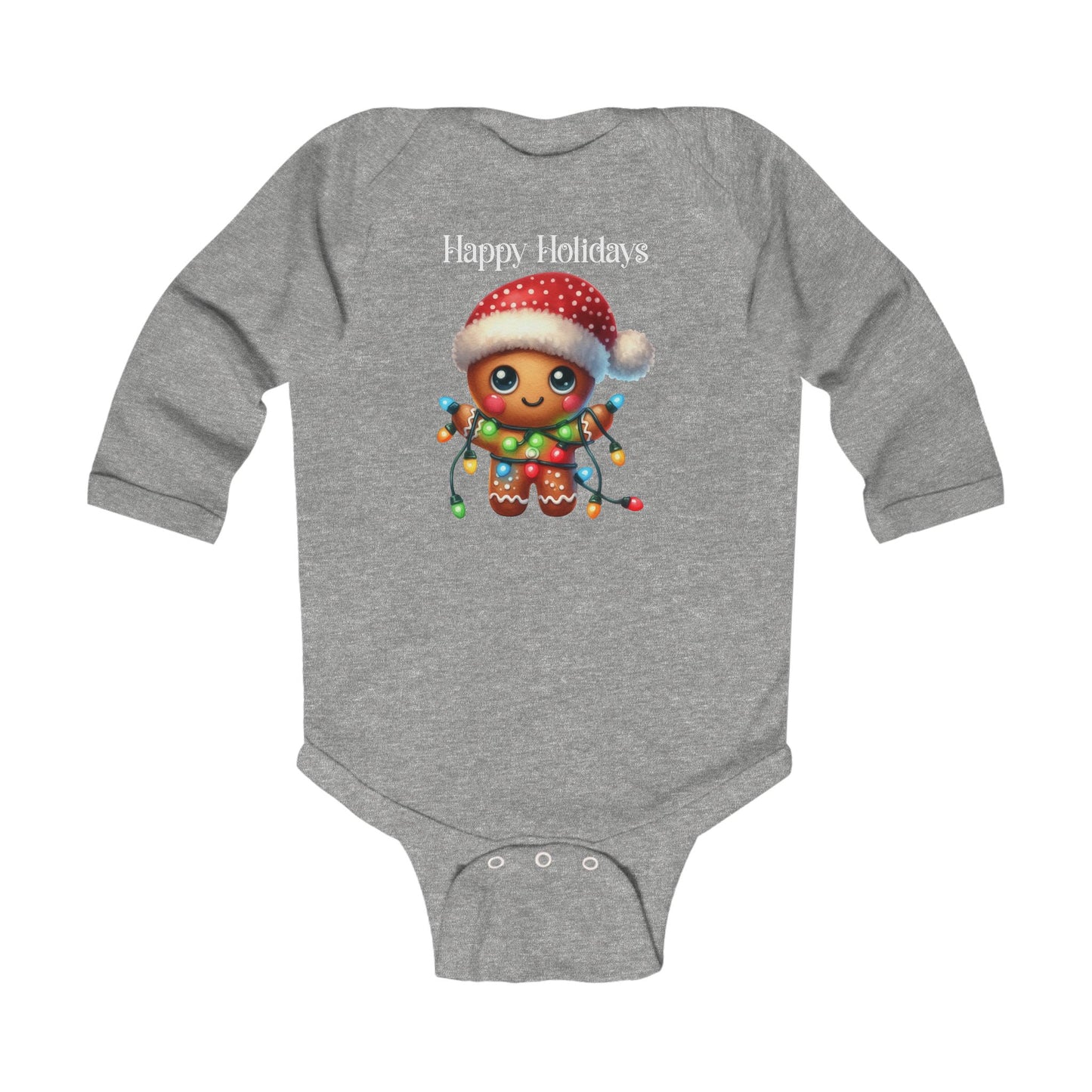 Onesie - Christmas - Gingerbread - Happy Holidays (02a)