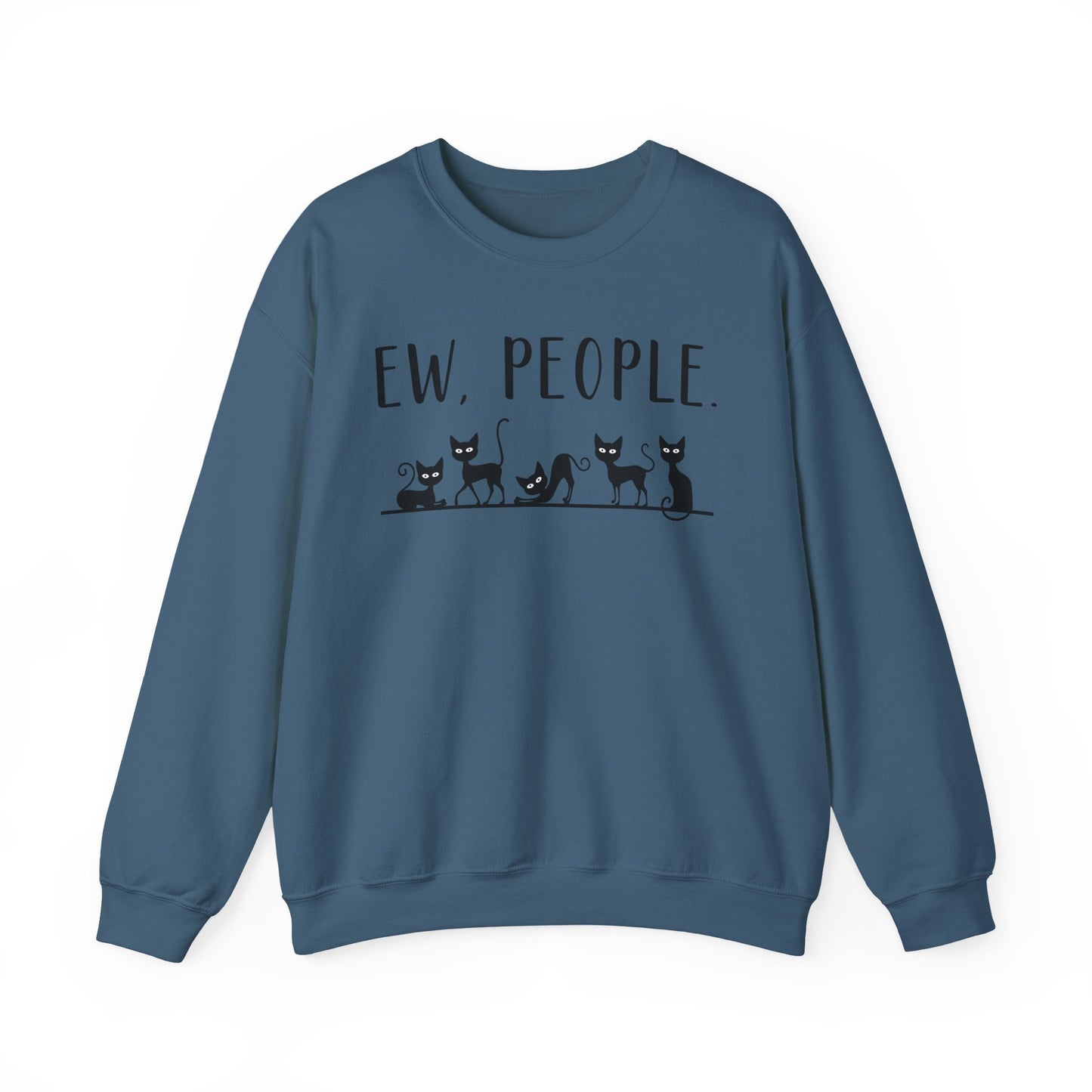 Sweatshirt - Animal Lover - Ew People with Black Cats (01)