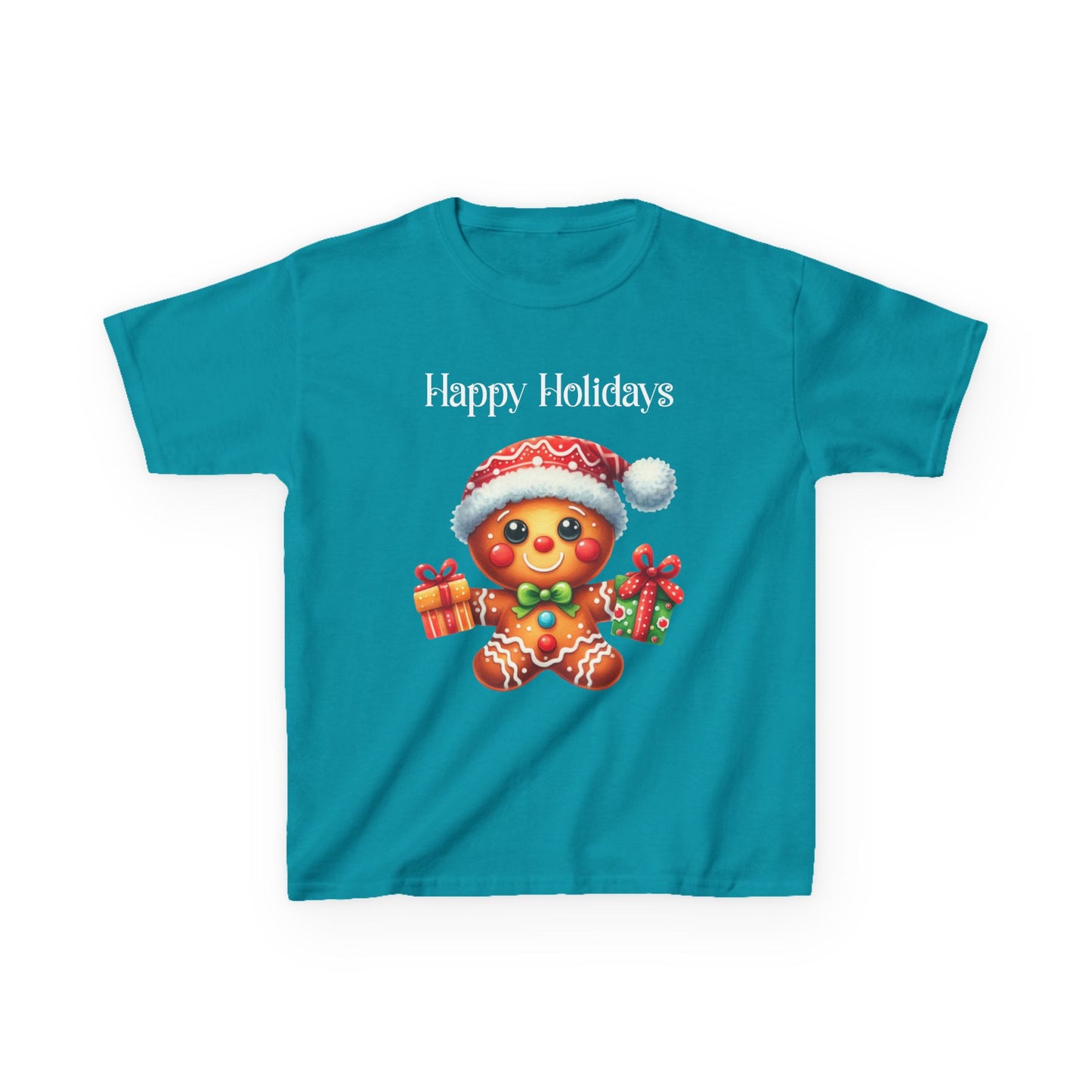 Child Tee - Christmas - Gingerbread - Happy Holidays (01a)