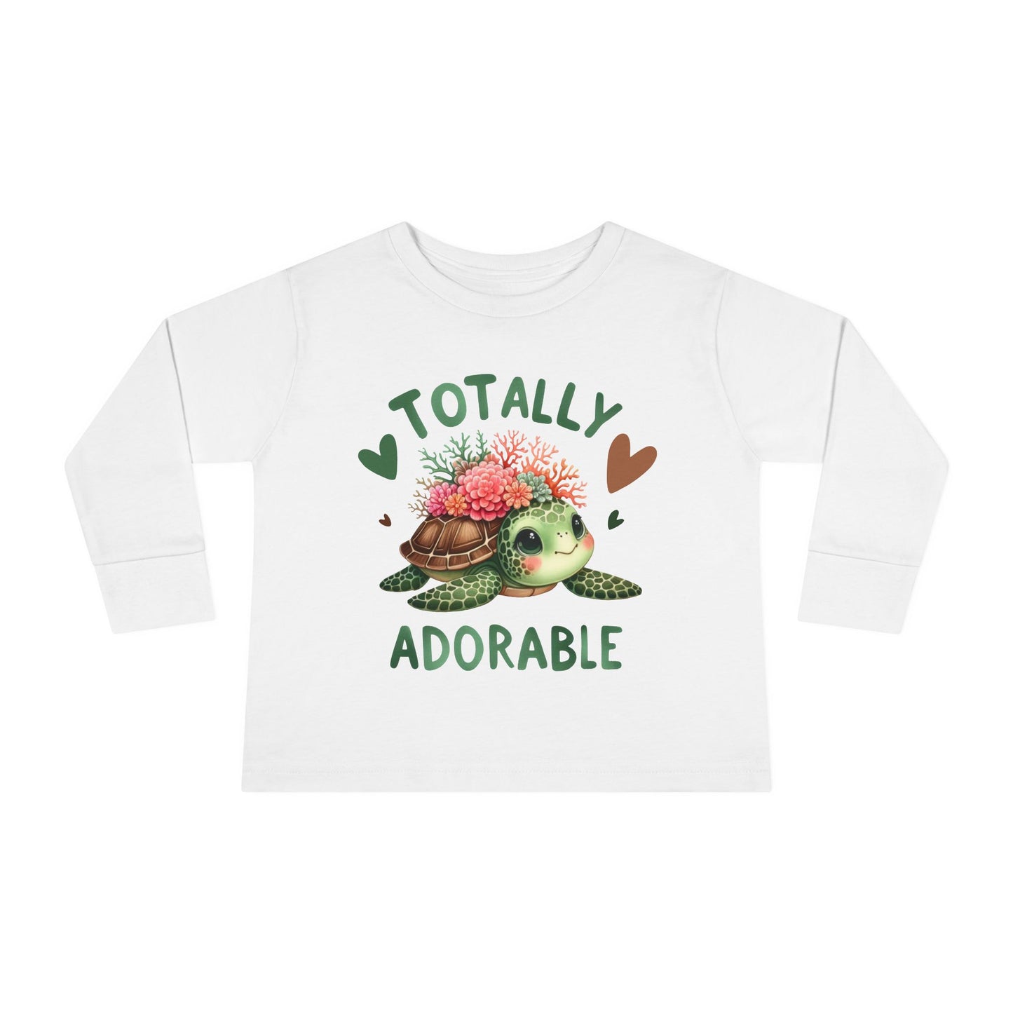 Toddler Long Sleeve Tee - Adorable Sea Turtle (1)