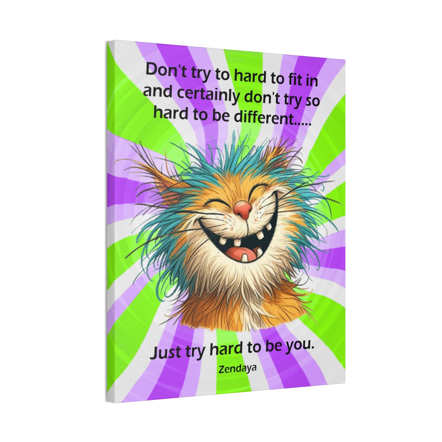 Canvas Art - Inspiring - Don't try to hard - Cat 02
