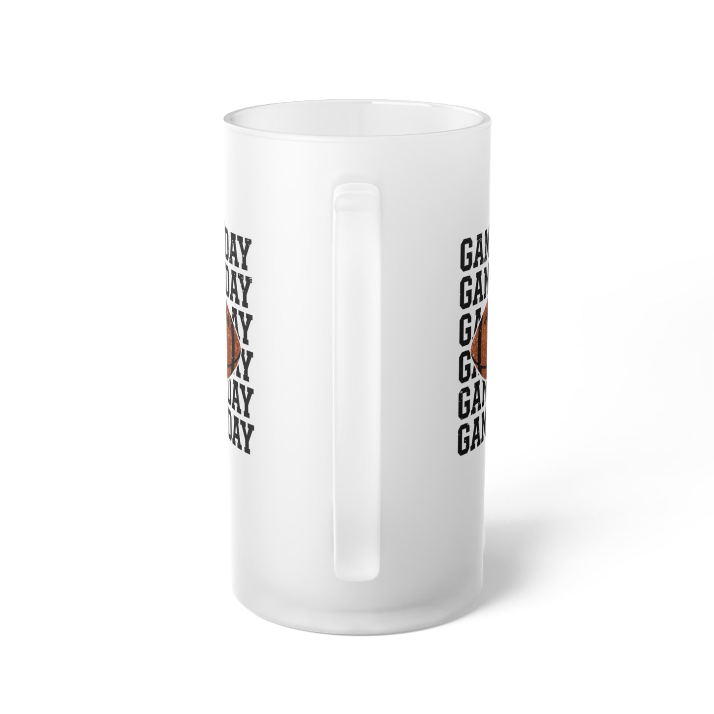 Frosted Glass Beer Mug - Football - GameDay GameDay GameDay (01a)