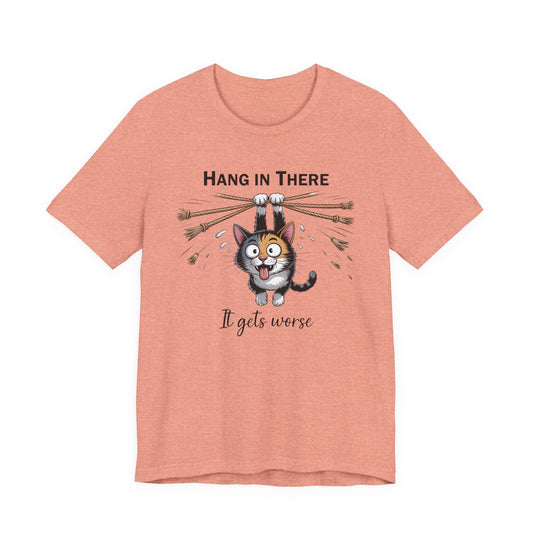 T-Shirt - Animal - Cat - Hang in there (1a)