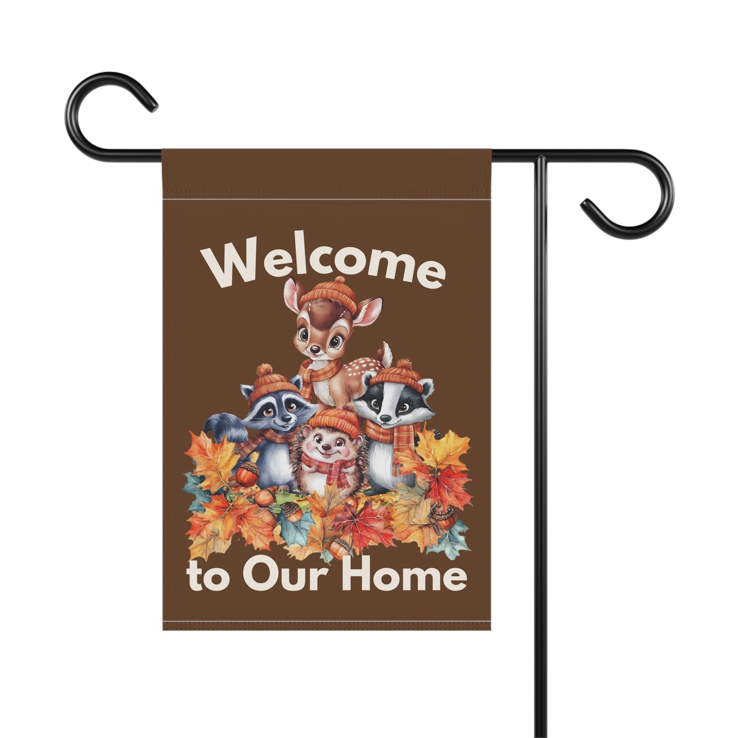 Garden Flag - Autumn -  Welcome Autumn Animals (01a)