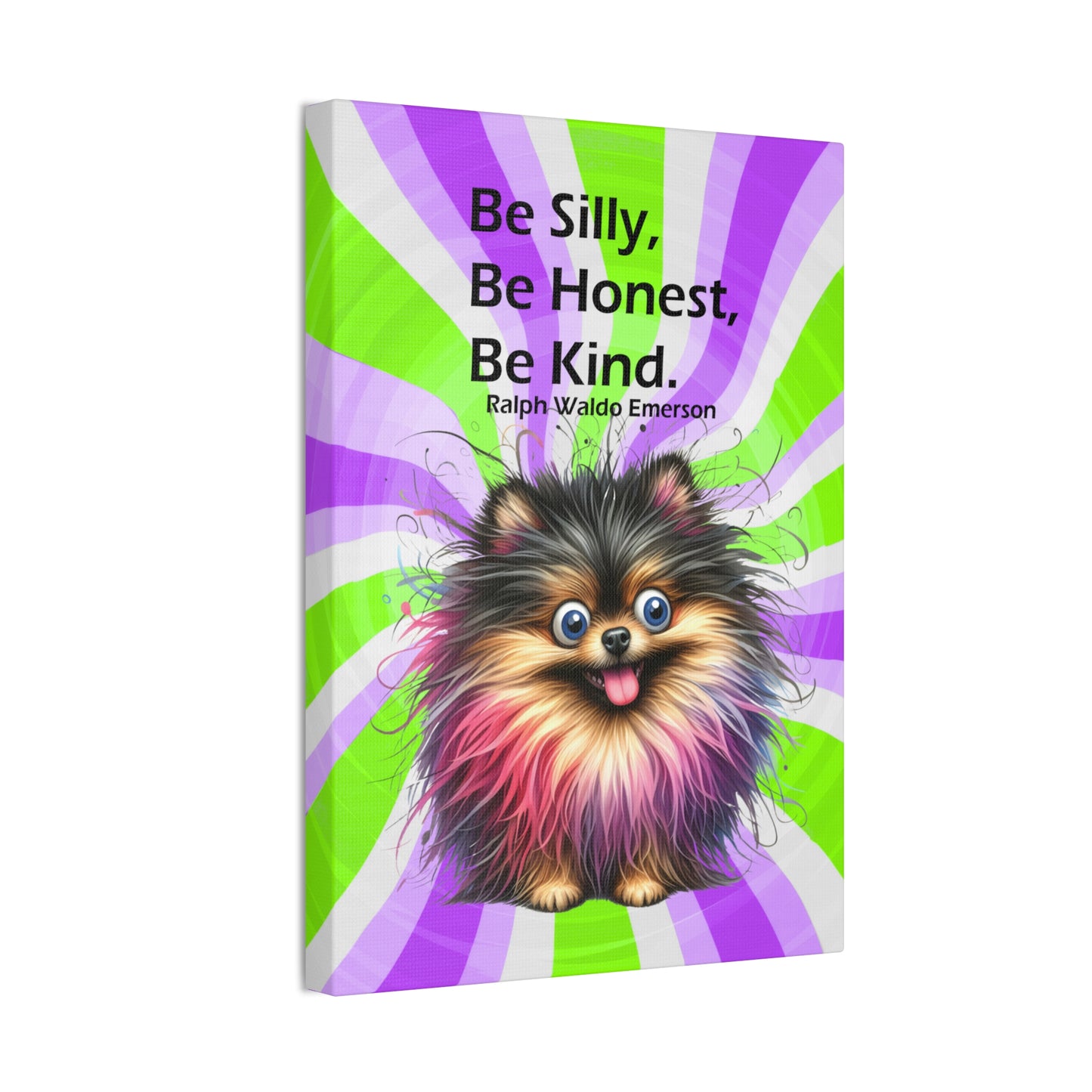 Canvas Art - Inspiring - Be Silly, Be Honest, Be Kind - Dog 02