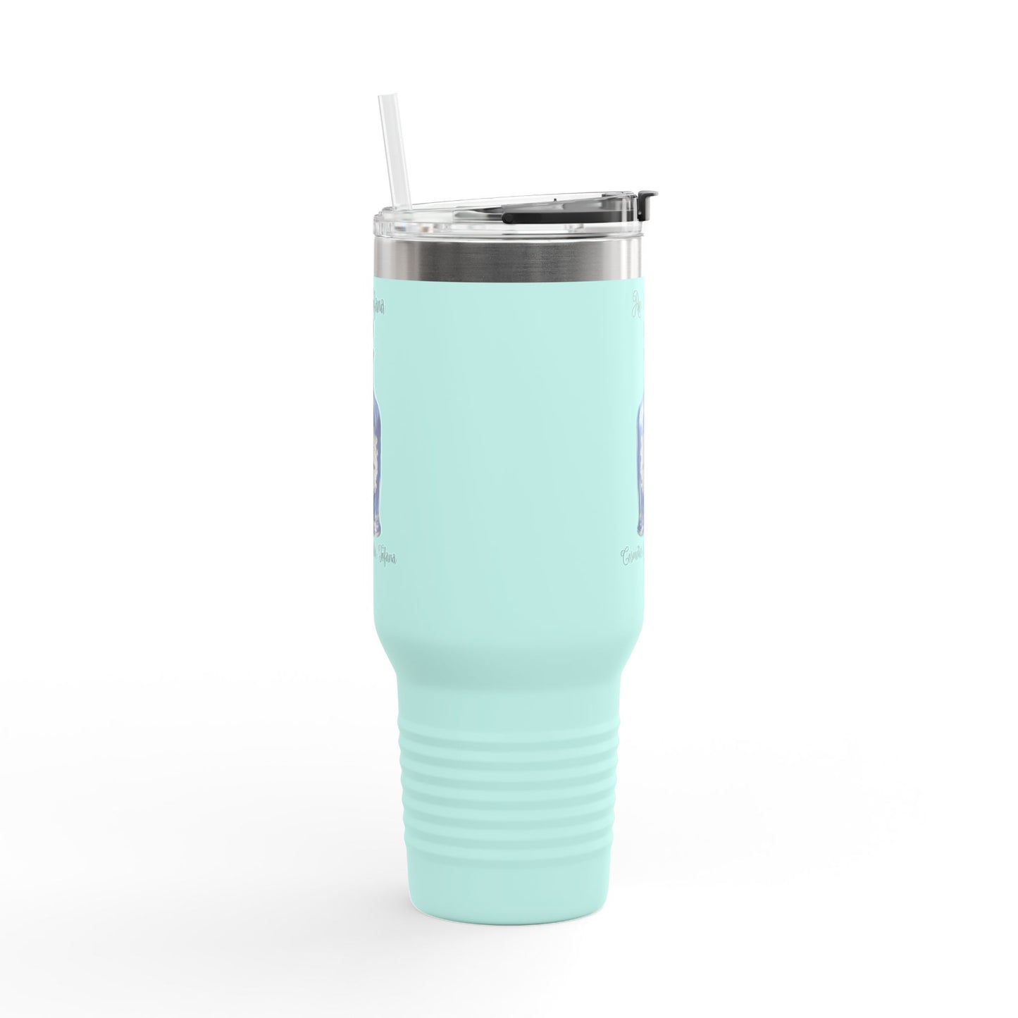 Insulated Travel Mug, 40oz - Aqua Tofana with bottle