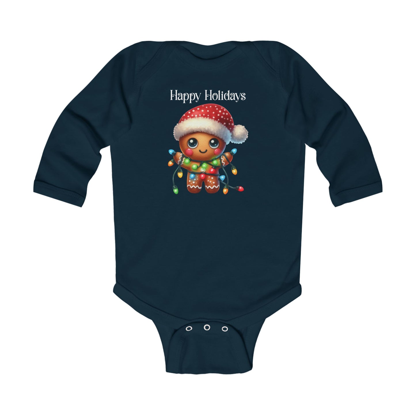 Onesie - Christmas - Gingerbread - Happy Holidays (02)