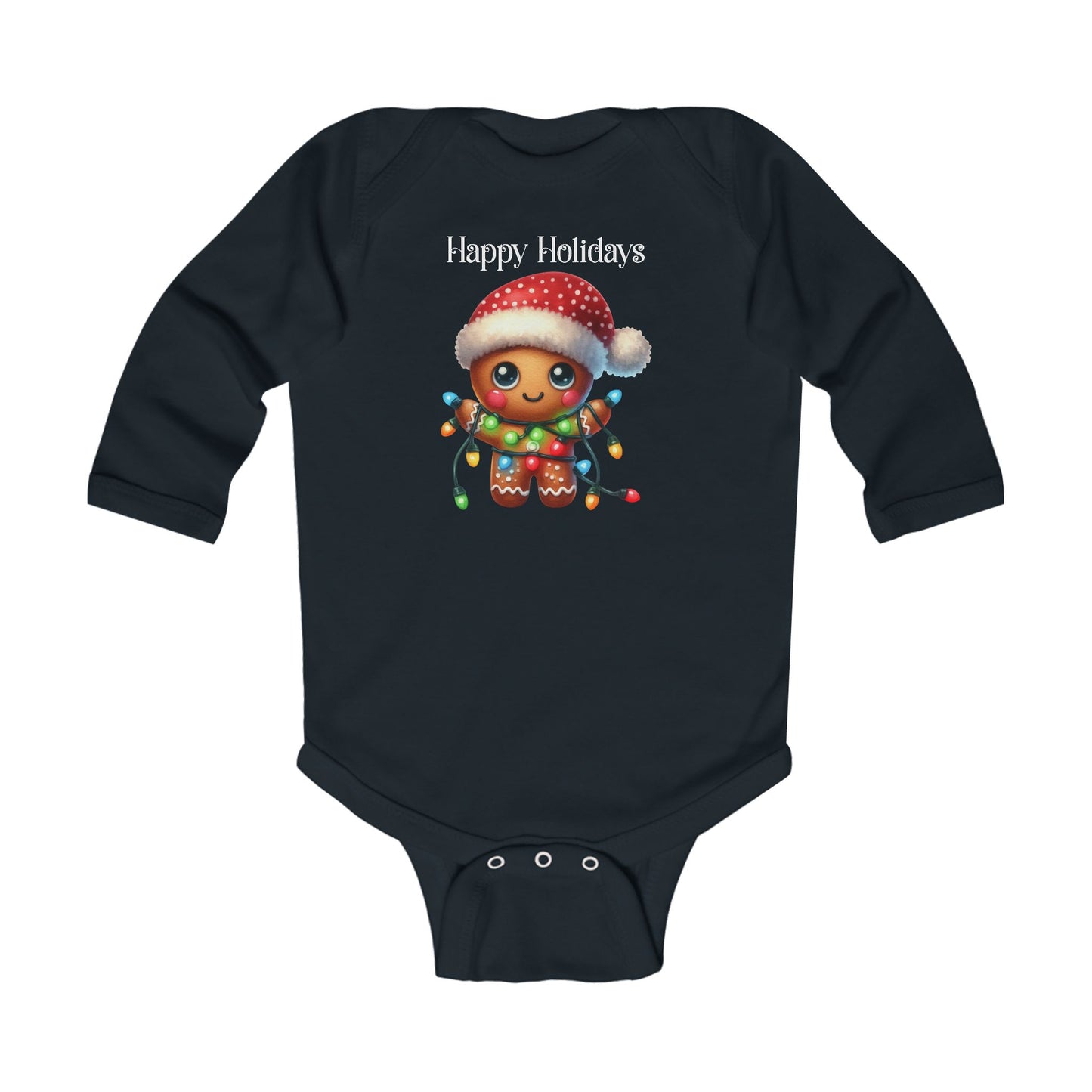 Onesie - Christmas - Gingerbread - Happy Holidays (02)