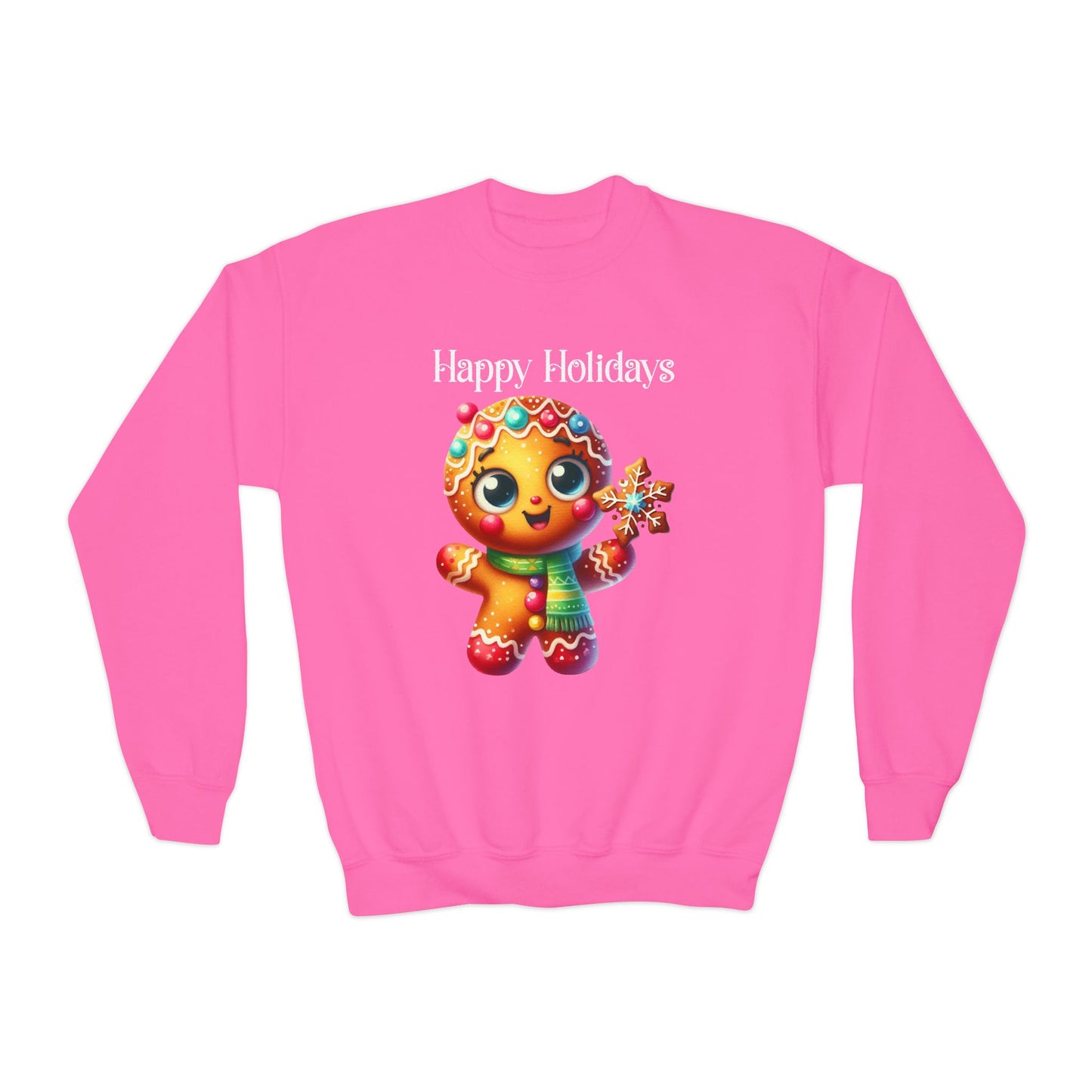 Child Sweatshirt - Christmas - Gingerbread - Happy Holidays (03a)