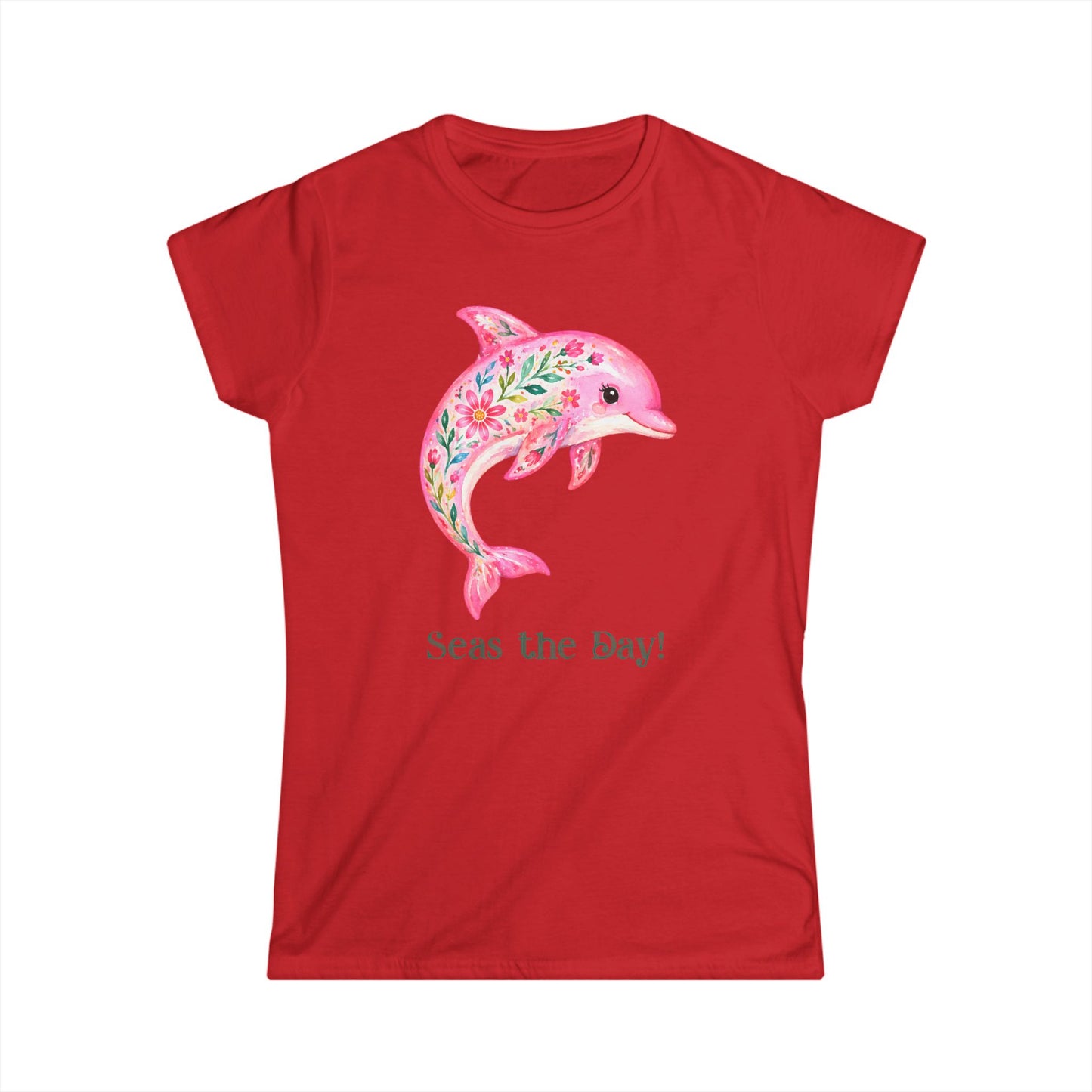 Female T-Shirt - Animal - Seas the Day Dolphin (01)