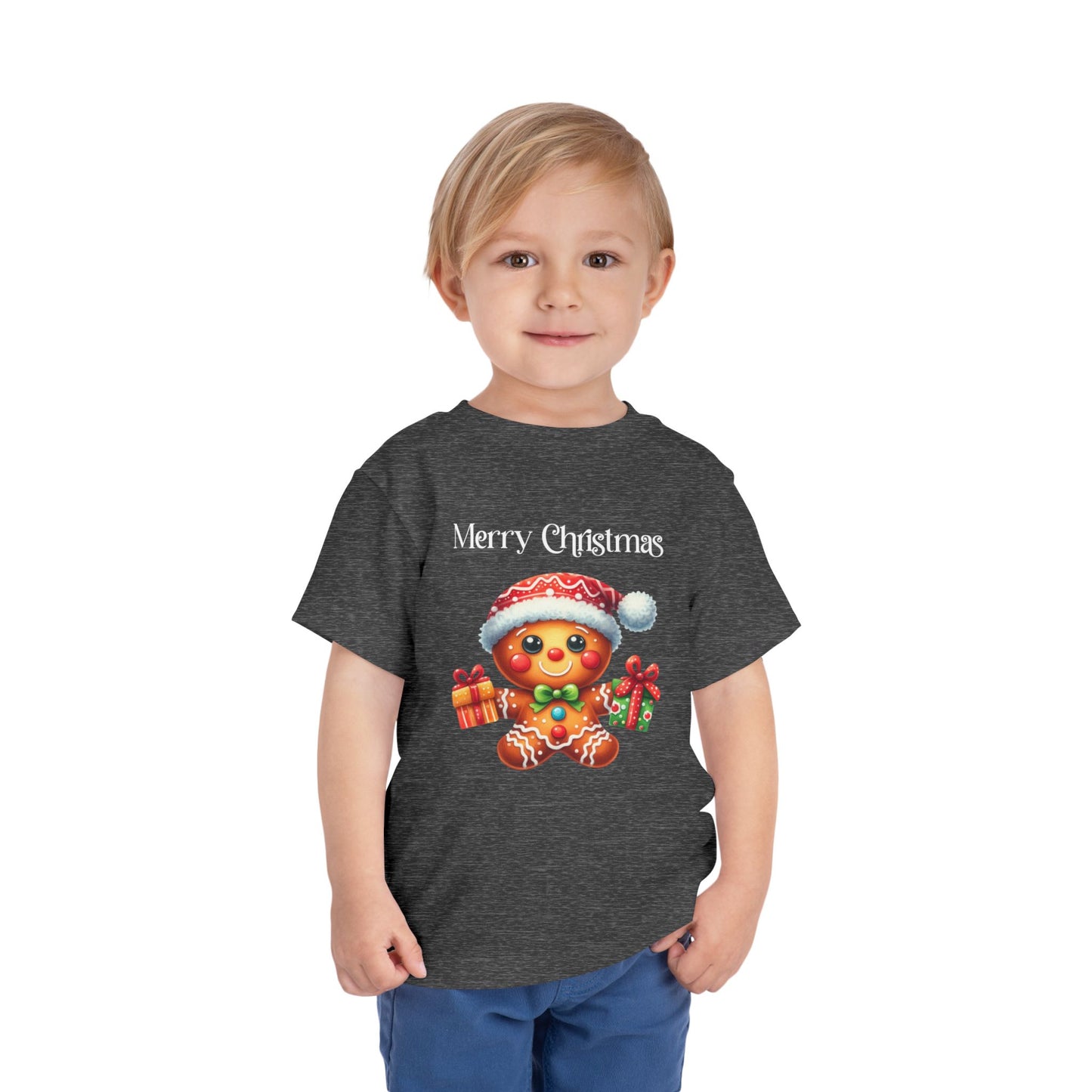 Toddler Tee - Christmas - Gingerbread - Merry Christmas (01a)