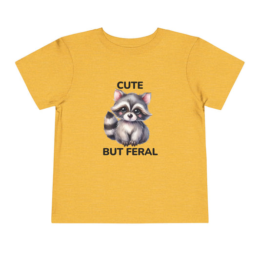 Toddler Tee - Animal / Racoon - Cute but Feral (02)