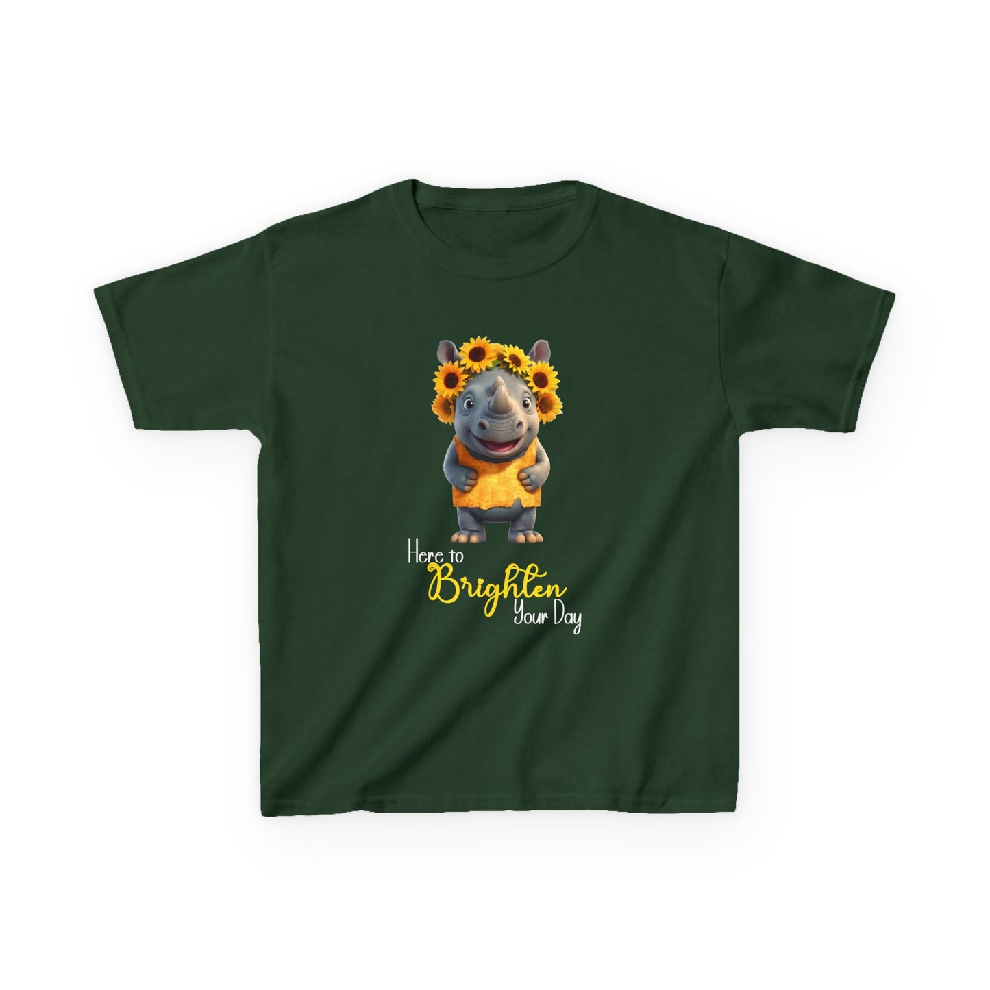 Child Tee - Animal - Here to Brighten, Rhino (01)