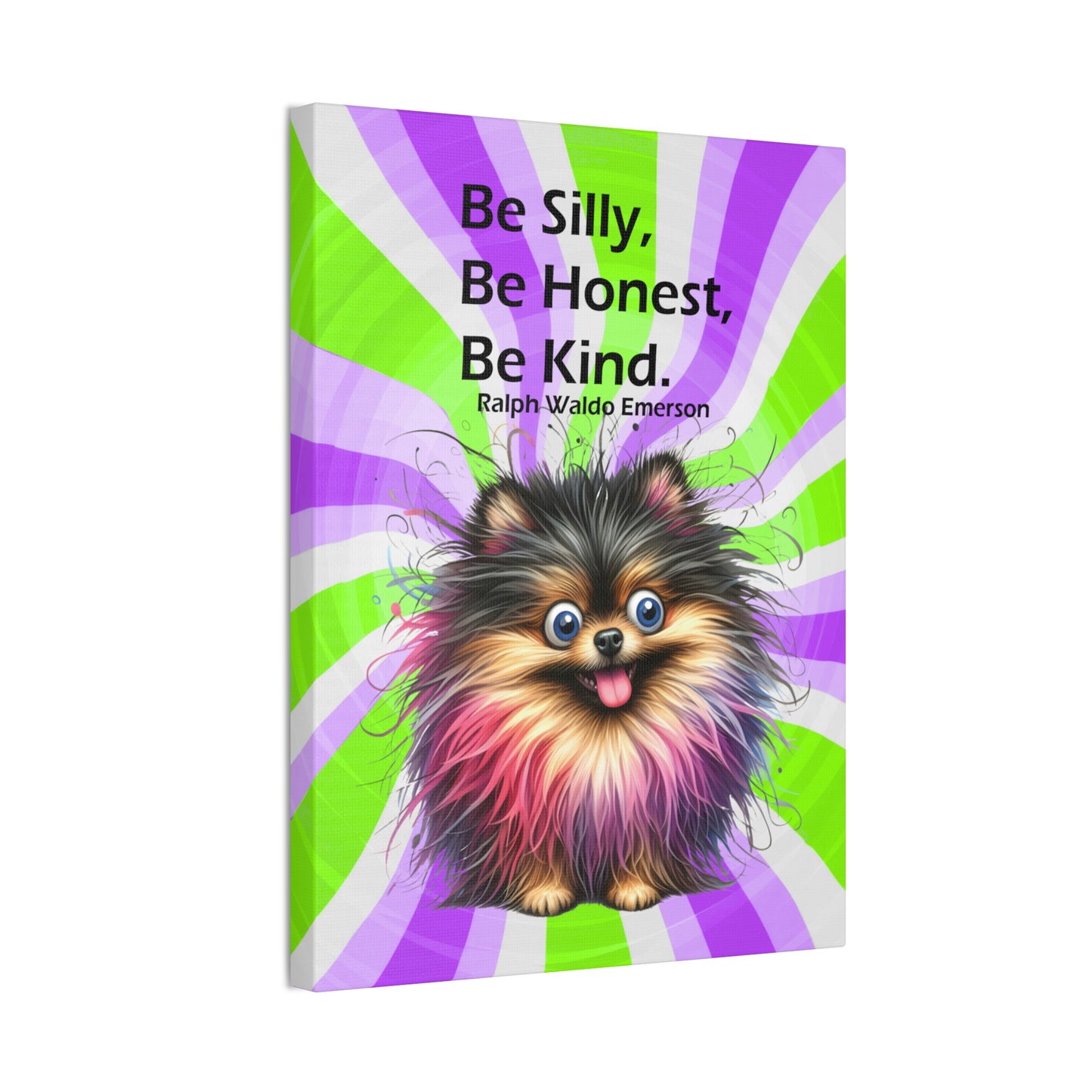 Canvas Art - Inspiring - Be Silly, Be Honest, Be Kind - Dog 02