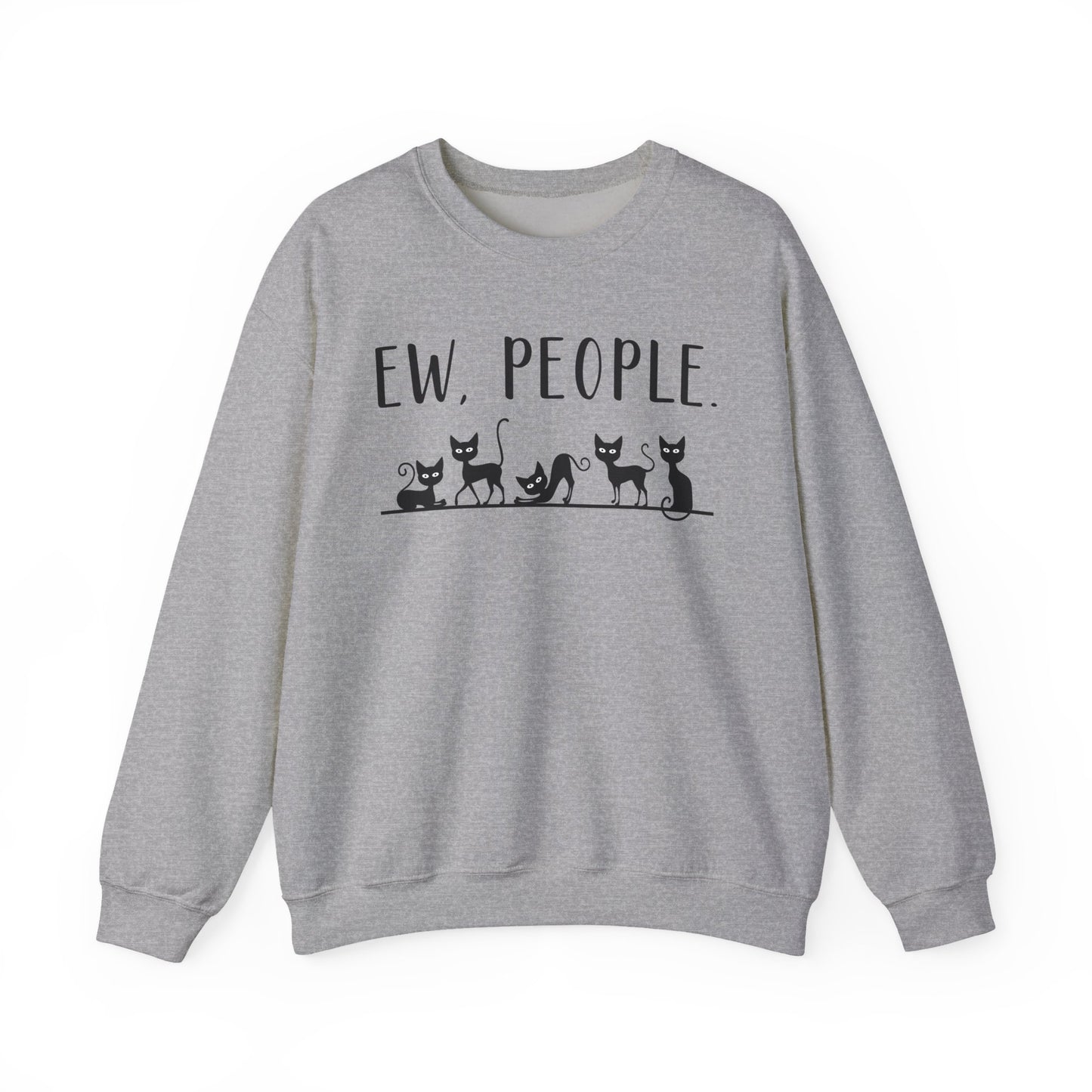 Sweatshirt - Animal Lover - Ew People with Black Cats (01)