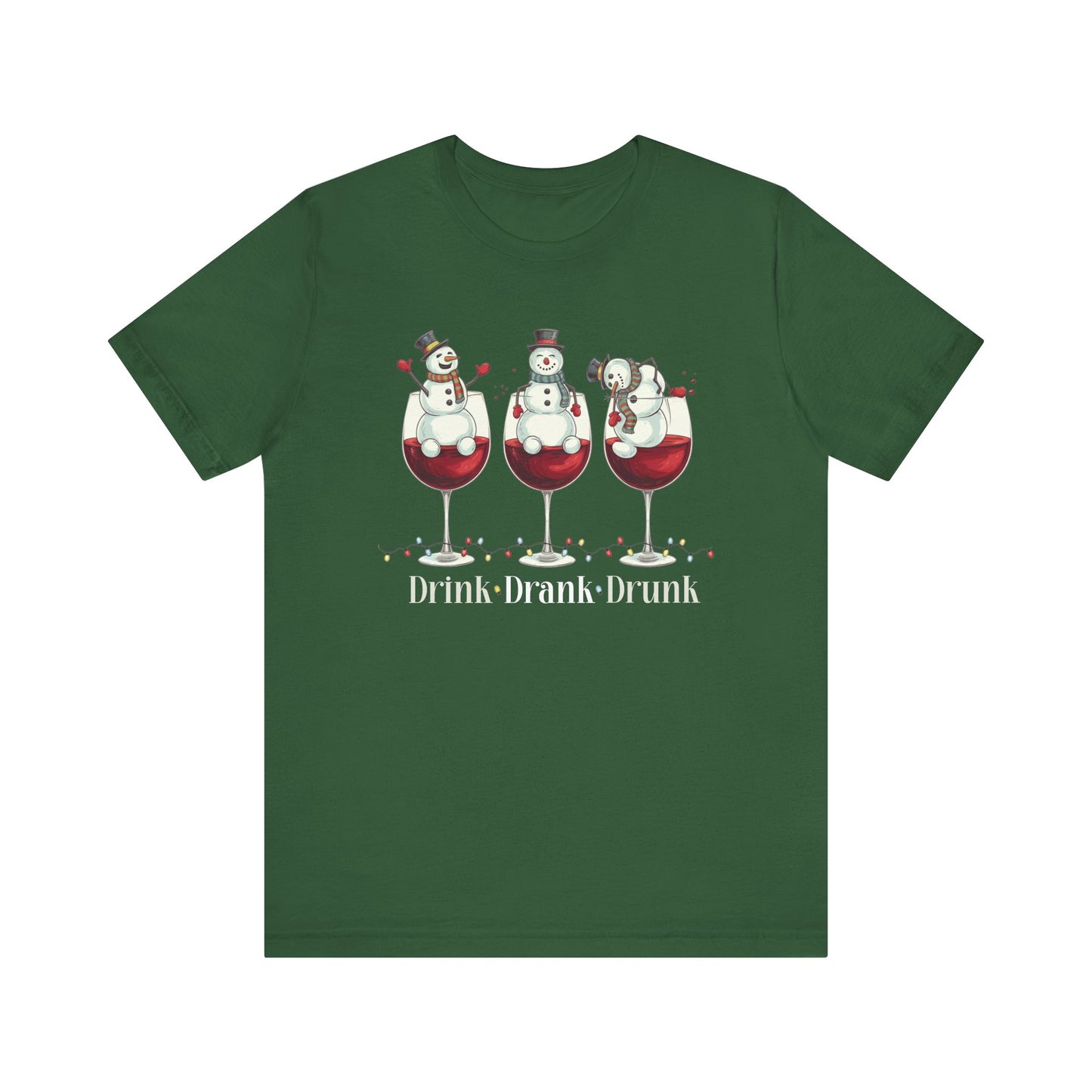 T-shirt - Christmas - Wine Snowmen (01)