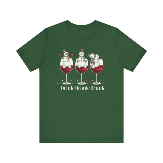 T-shirt - Christmas - Wine Snowmen (01)