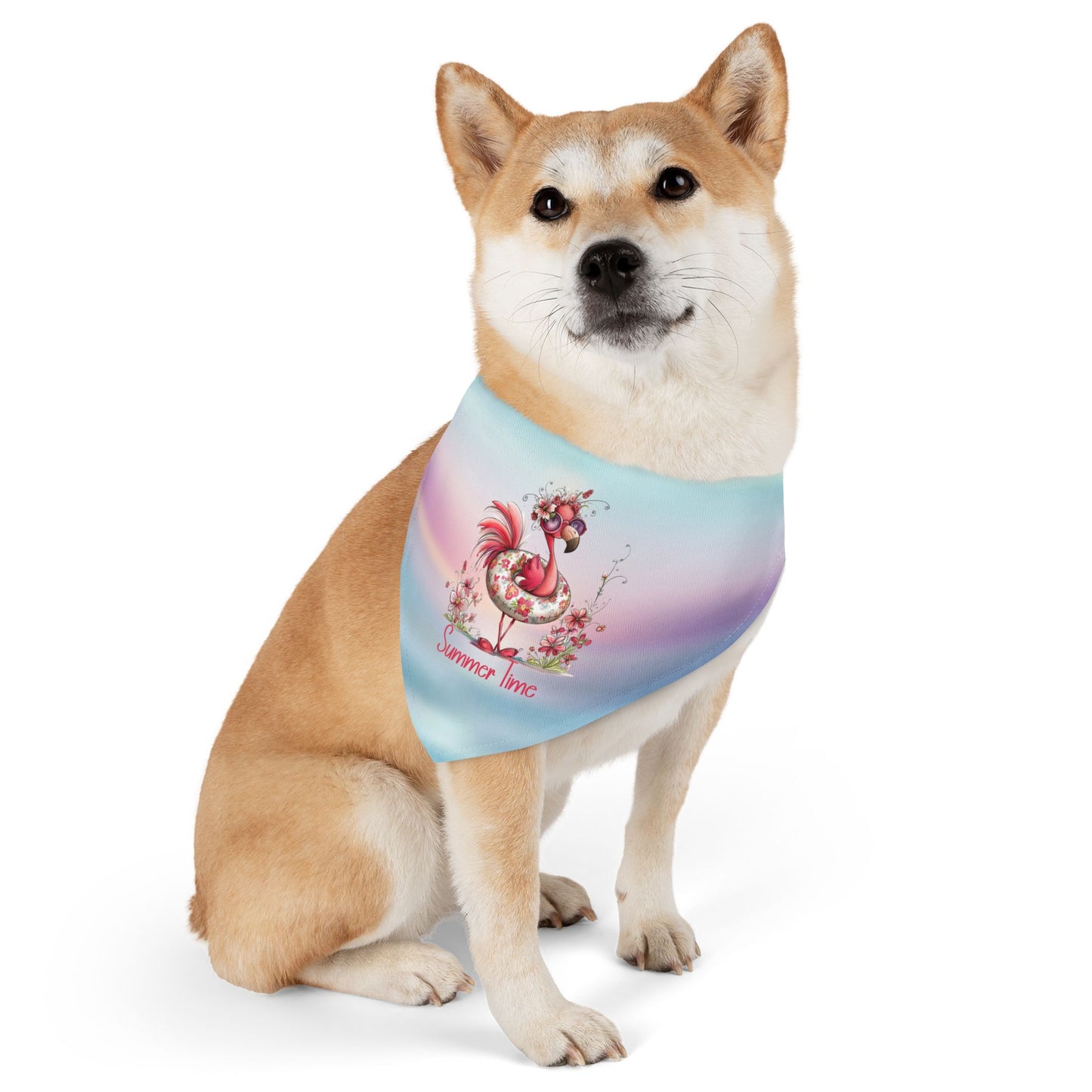 Pet Item - Bandana Collar - Flamingo - Summer Time (01)