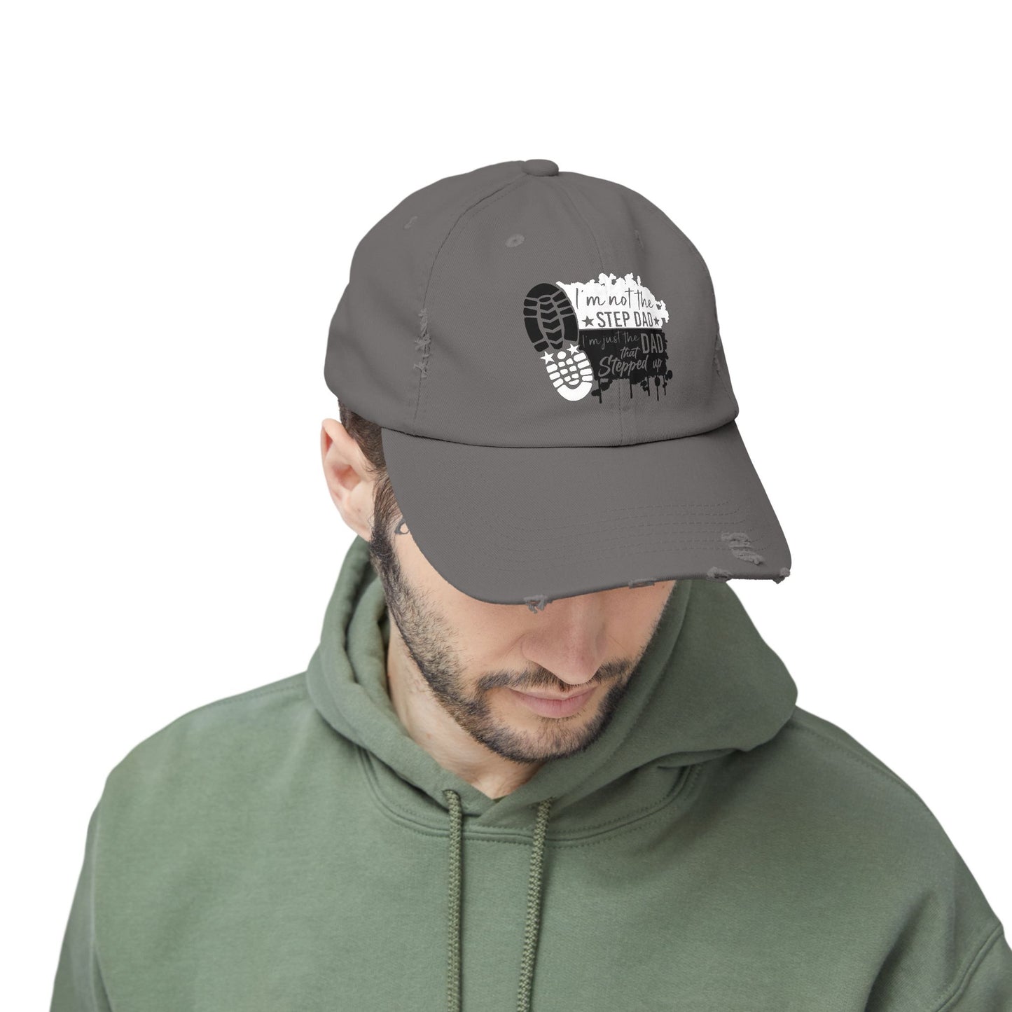Distressed Cap - Dad - Just the dad that stepped up (1)