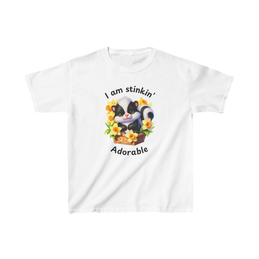 Kid T-Shirt - Stinkin' Adorable with Skunk (1)