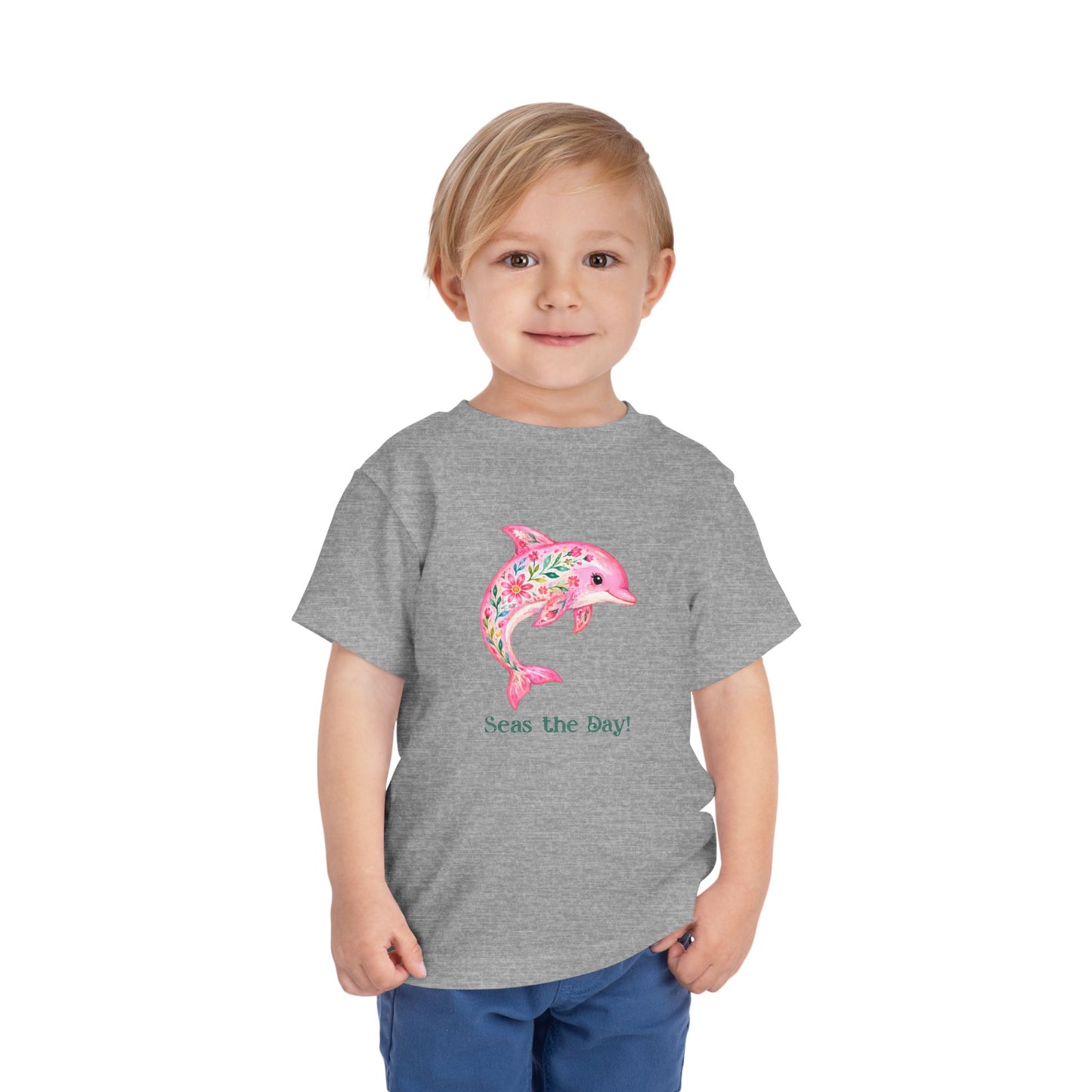Toddler Tee - Animal - Seas the Day Dolphin (01)