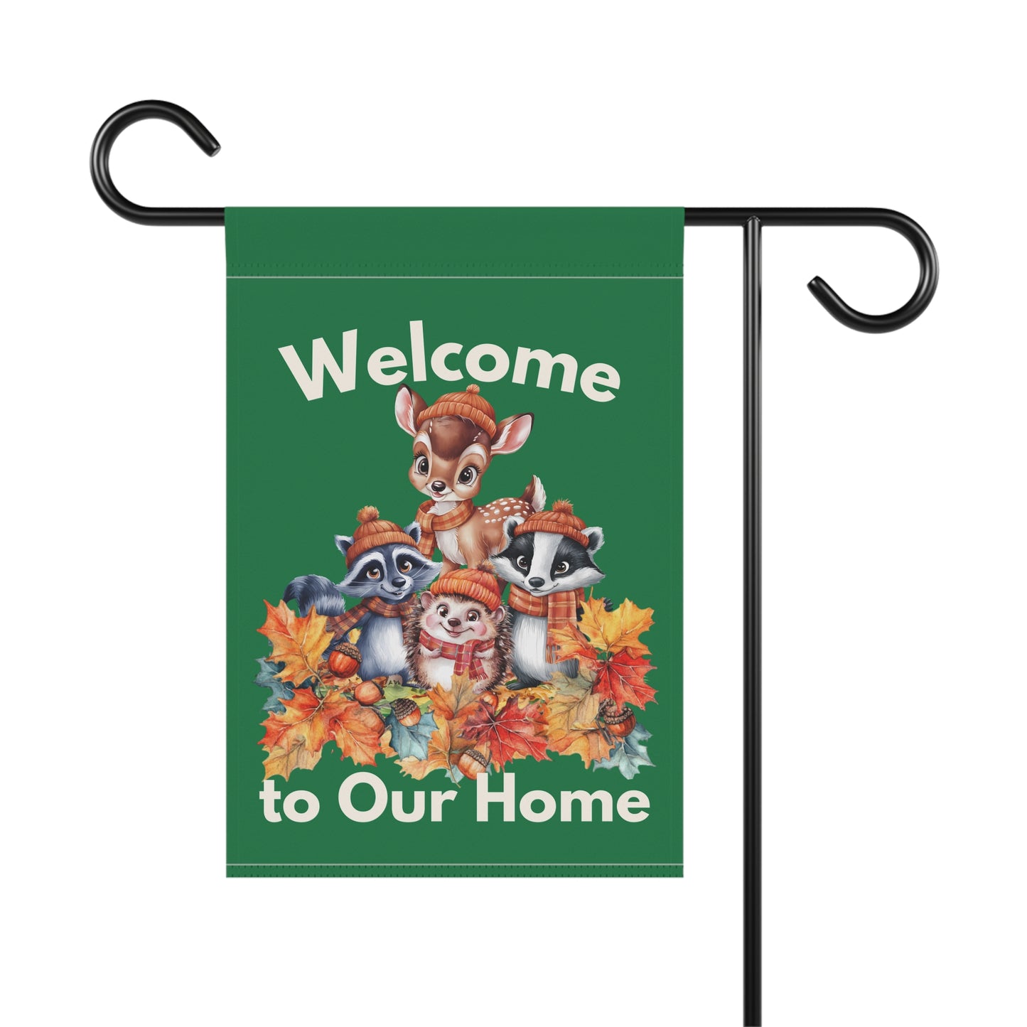 Garden Flag - Autumn -  Welcome Autumn Animals (01a)