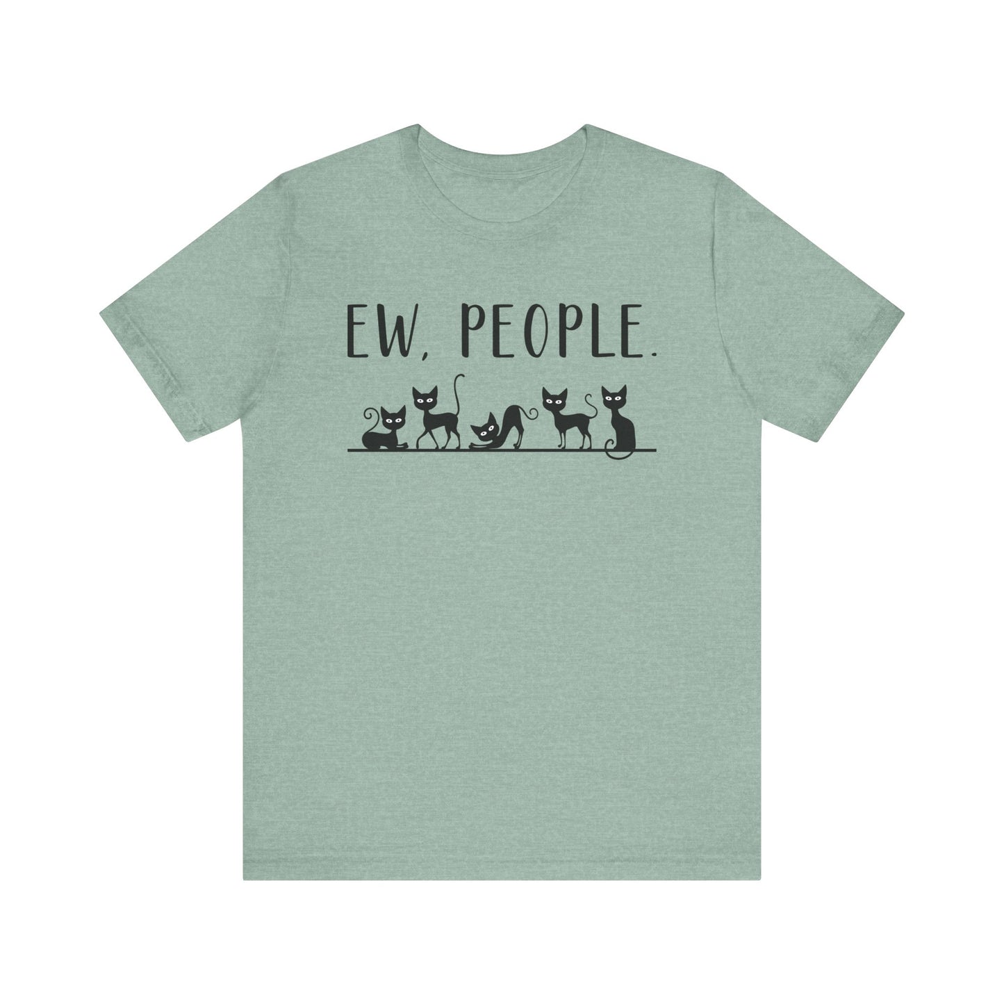 T-Shirt - Animal Lover - Ew People with Black Cats (01)